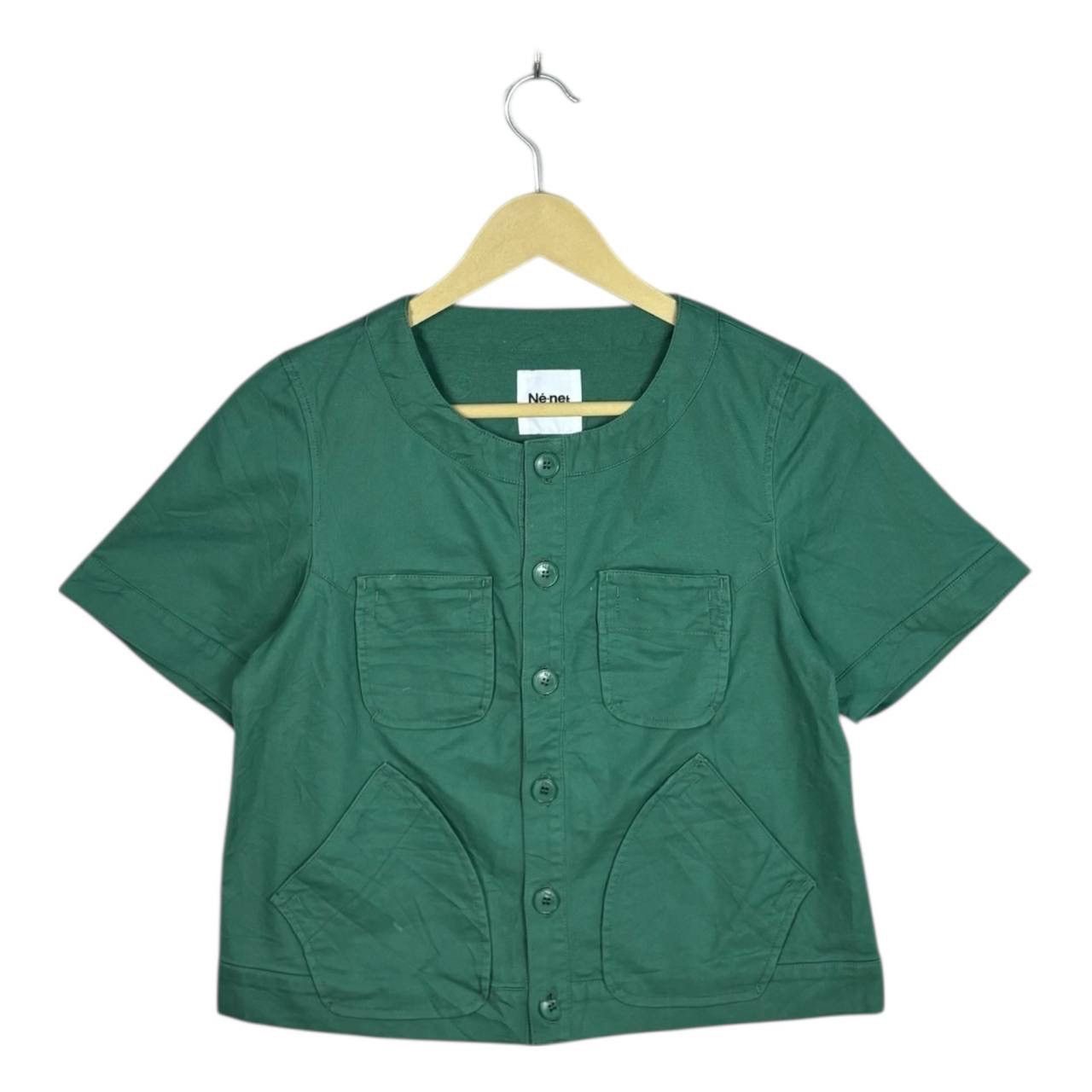 Ne-Net Né-net Issey Miyake Green Short Sleeve Work Jacket Size 2 M Size M / US 6-8 / IT 42-44 - 1 Thumbnail