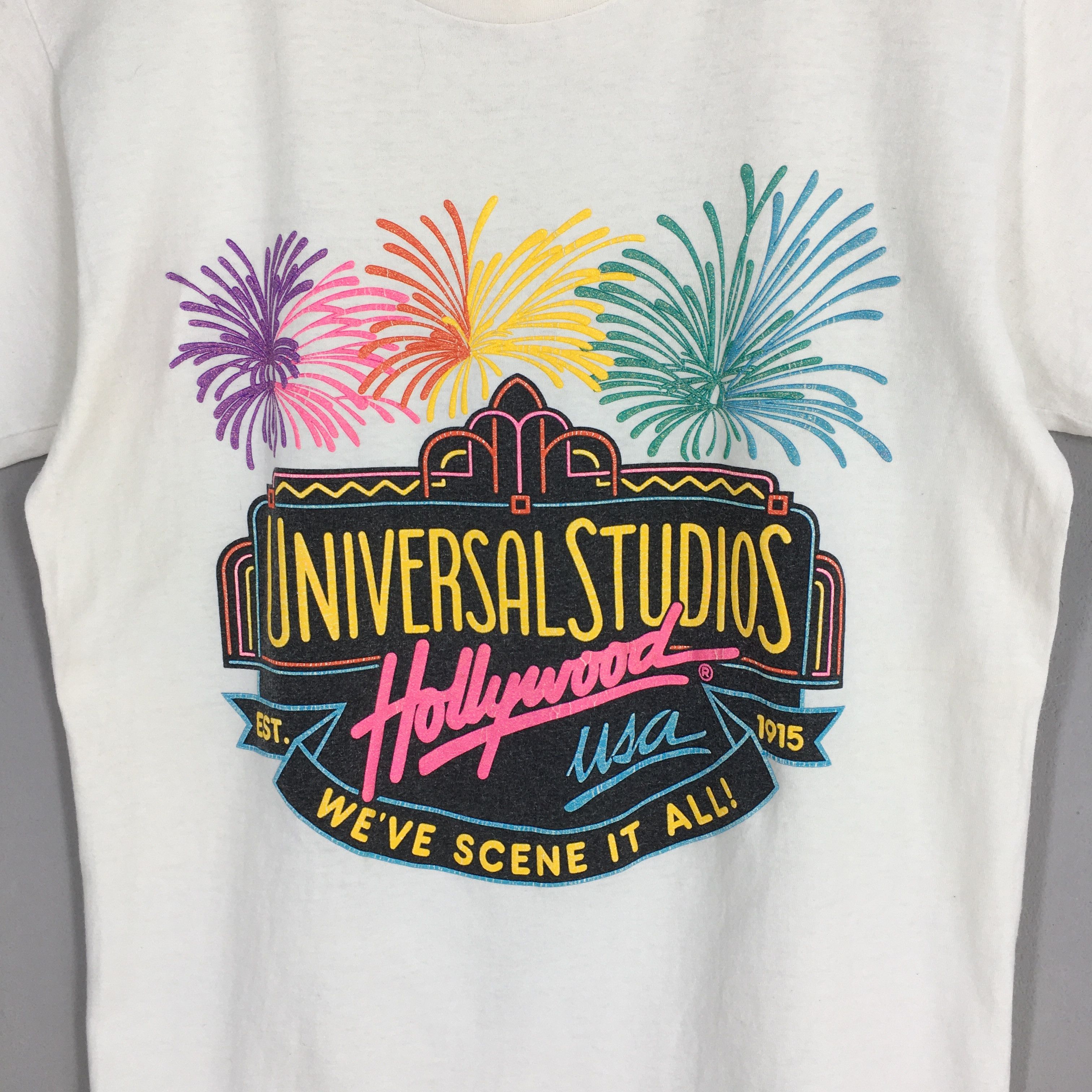 Universal Studios Vintage Universal Studios Hollywood Usa White T shirt Medium Size US M / EU 48-50 / 2 - 5 Thumbnail