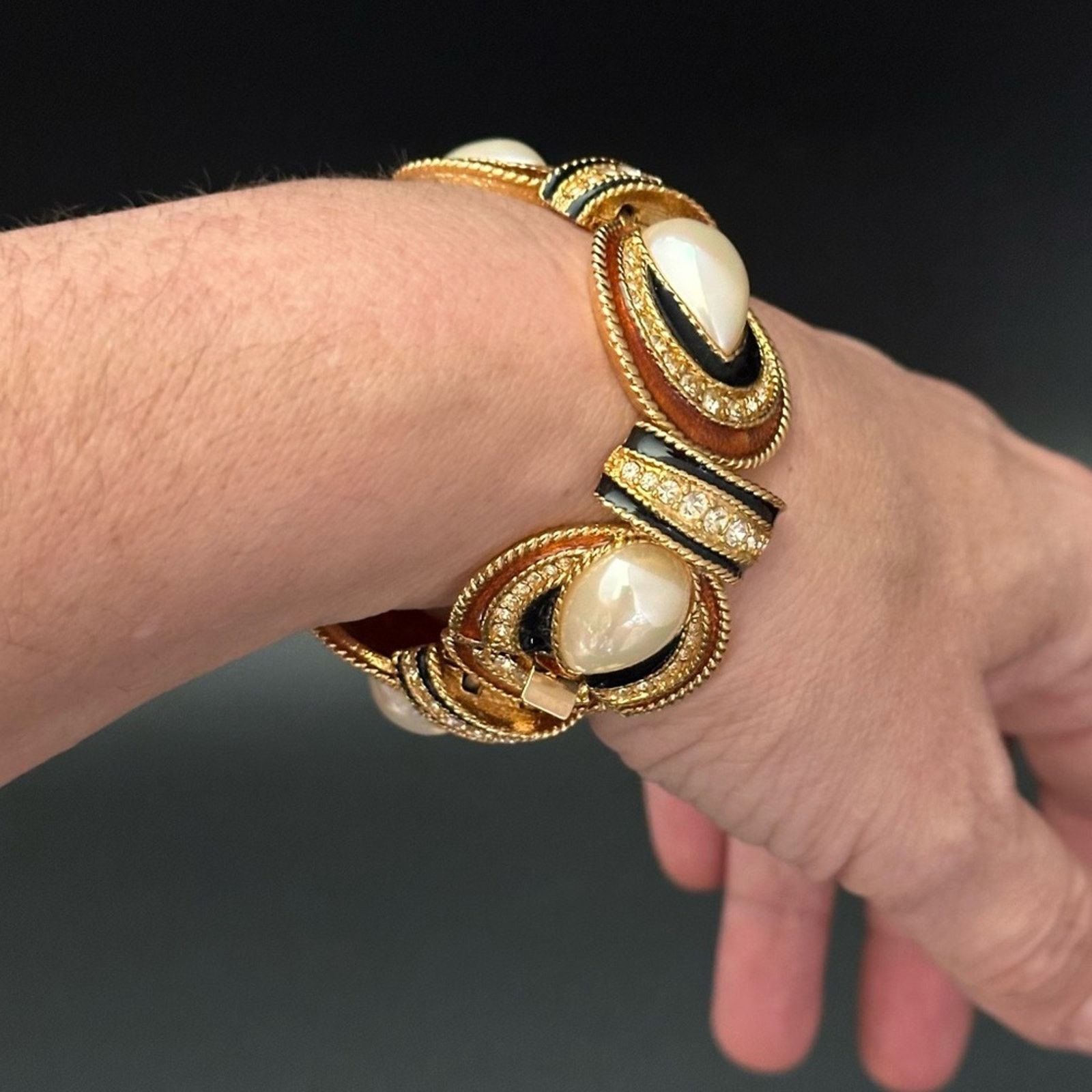 Other Vintage 90’s Jackie Orr Black Copper Pearl & CZ Set Size ONE SIZE - 5 Thumbnail