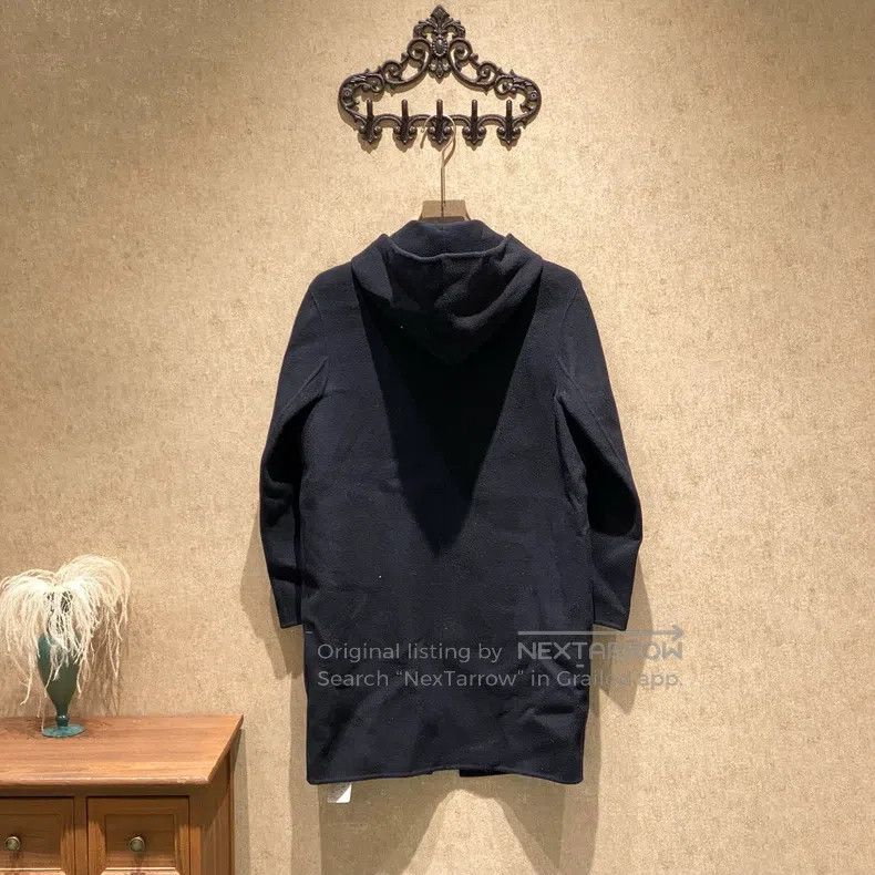 Acne Studios Acne Studios Midnight Blue Cashmere Hooded Coat Size XXS / US 00 / IT 34 - 2 Thumbnail