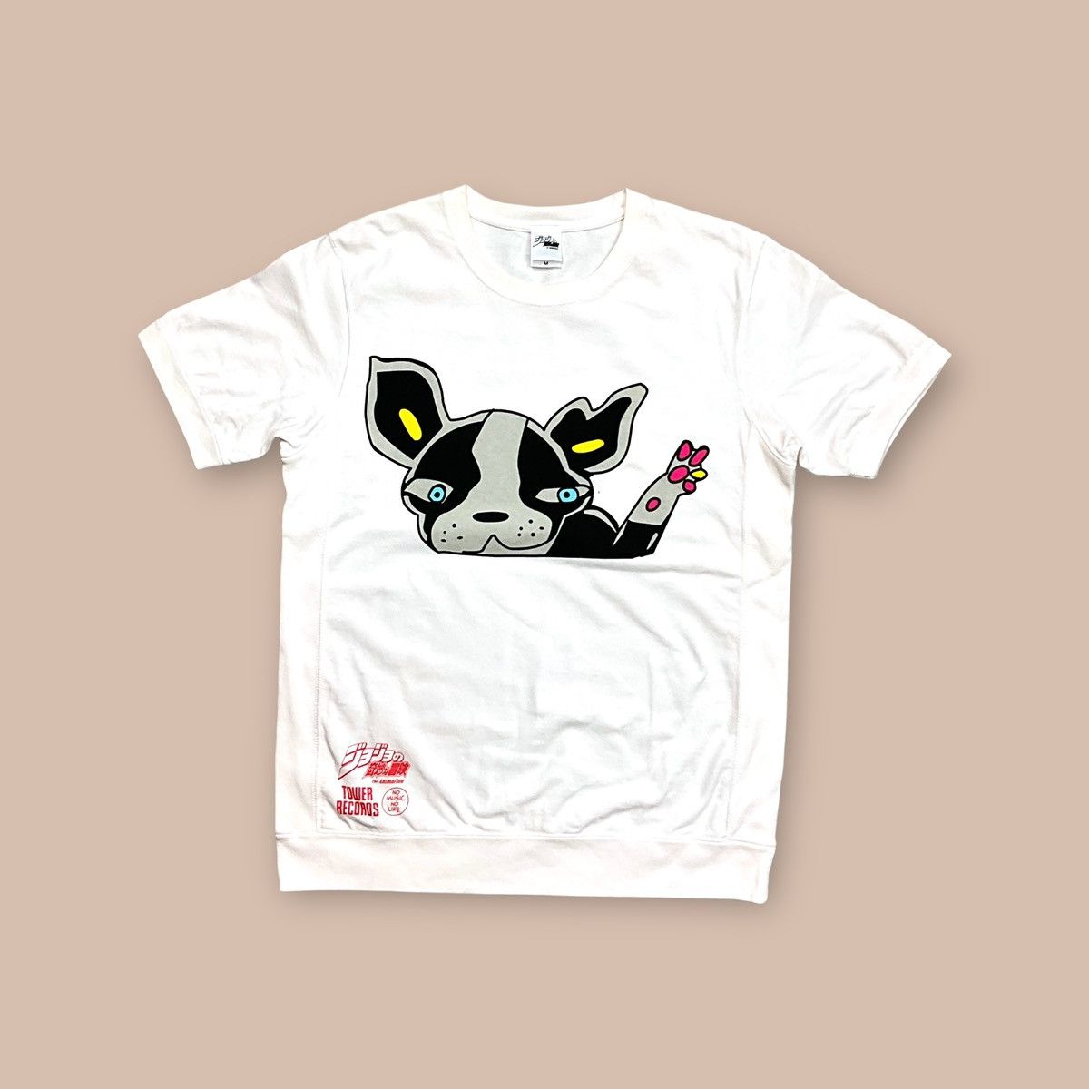 Anime TOWER RECORDS X Jojo's Bizarre Adventure "Iggy" Tees Size US M / EU 48-50 / 2 - 1 Thumbnail