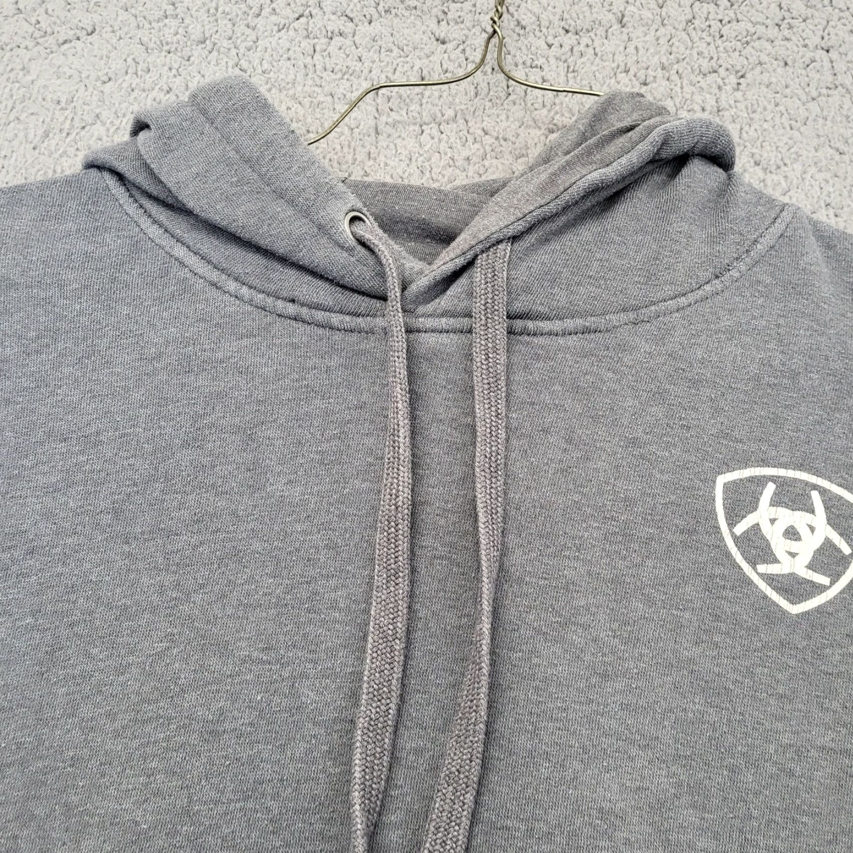 Ariat Ariat Hoodie Sweatshirt Mens Size L Grey Geometric Tree Cowboy Mountain Pullover Hooded Regular Fit Cotton Blend Crew Neck Size US L / EU 52-54 / 3 - 6 Thumbnail