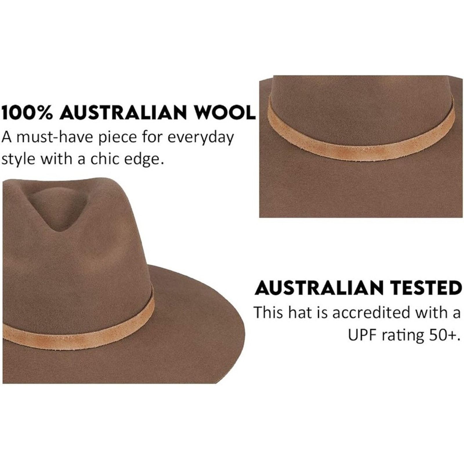 Lack of Color Lack of color the Grove wool fedora NWT Xl Size ONE SIZE - 2 Thumbnail