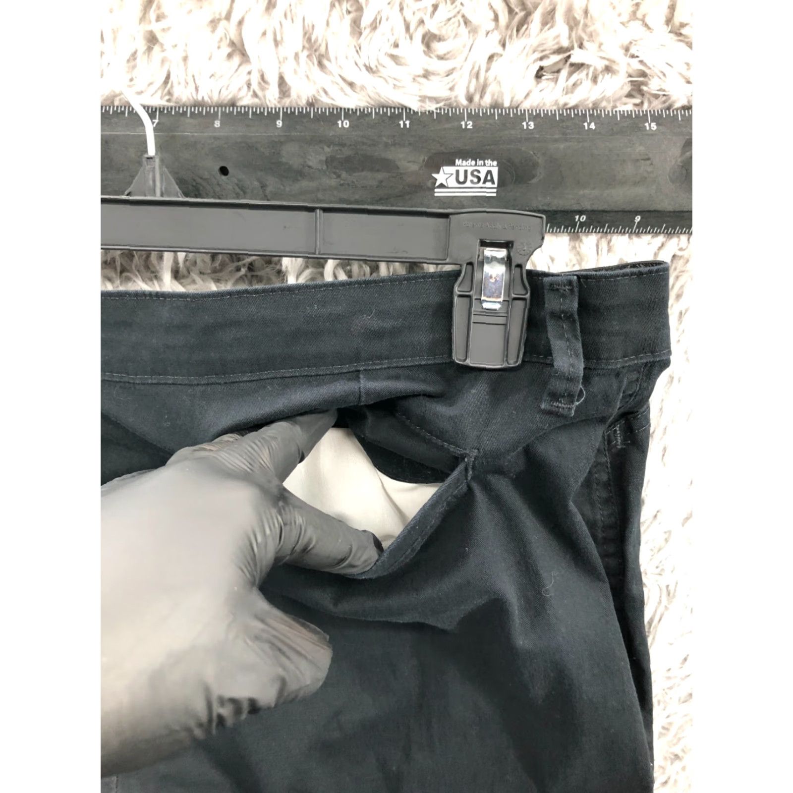 Lee Riders by Lee Straight Chino Pants 16P Petite Womens Black Size 38" / US 16 / IT 52 - 6 Thumbnail