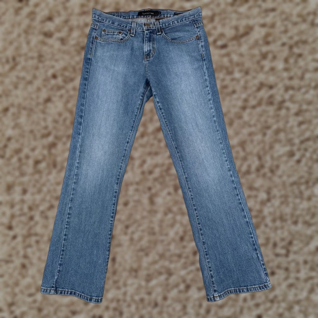 Calvin Klein VINTAGE Calvin Klein Jeans Women 6 Blue Denim Bootcut Cotton Blend Regular Fit 29 Inseam Size 28" / US 6 / IT 42 - 1 Thumbnail