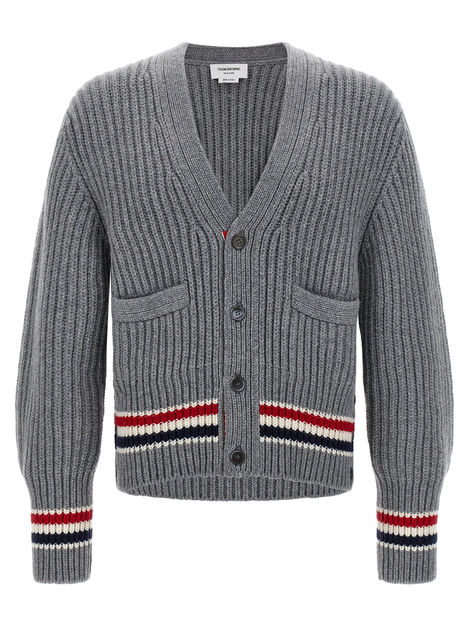 Thom Browne Rwb Tape Cardigan Size US S / EU 44-46 / 1 - 1 Thumbnail