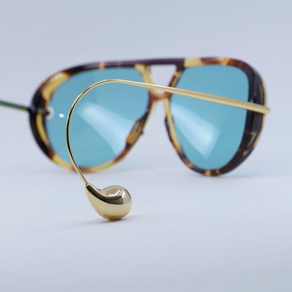 Bottega Veneta Bottega Veneta BV1273S 007 Sunglasses Havana/Gold Geometric Size ONE SIZE - 12 Thumbnail
