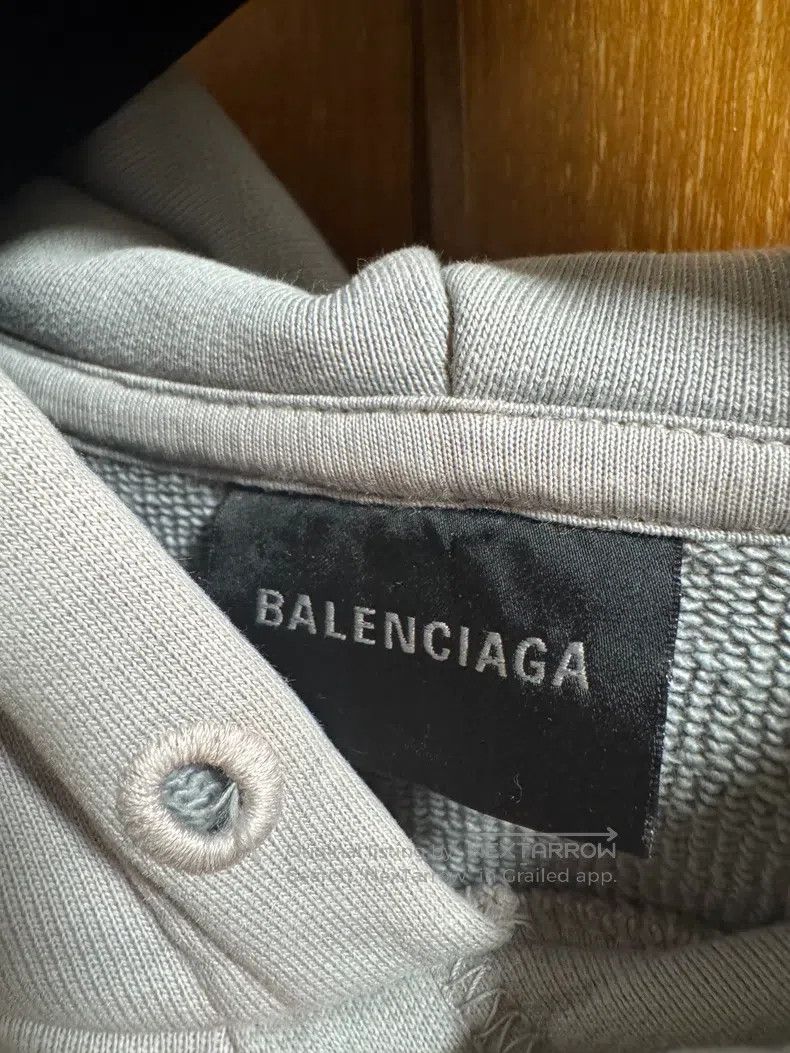 Balenciaga Balenciaga Cement gray faded effect hoodie, long-sleeve Size US XL / EU 56 / 4 - 4 Thumbnail