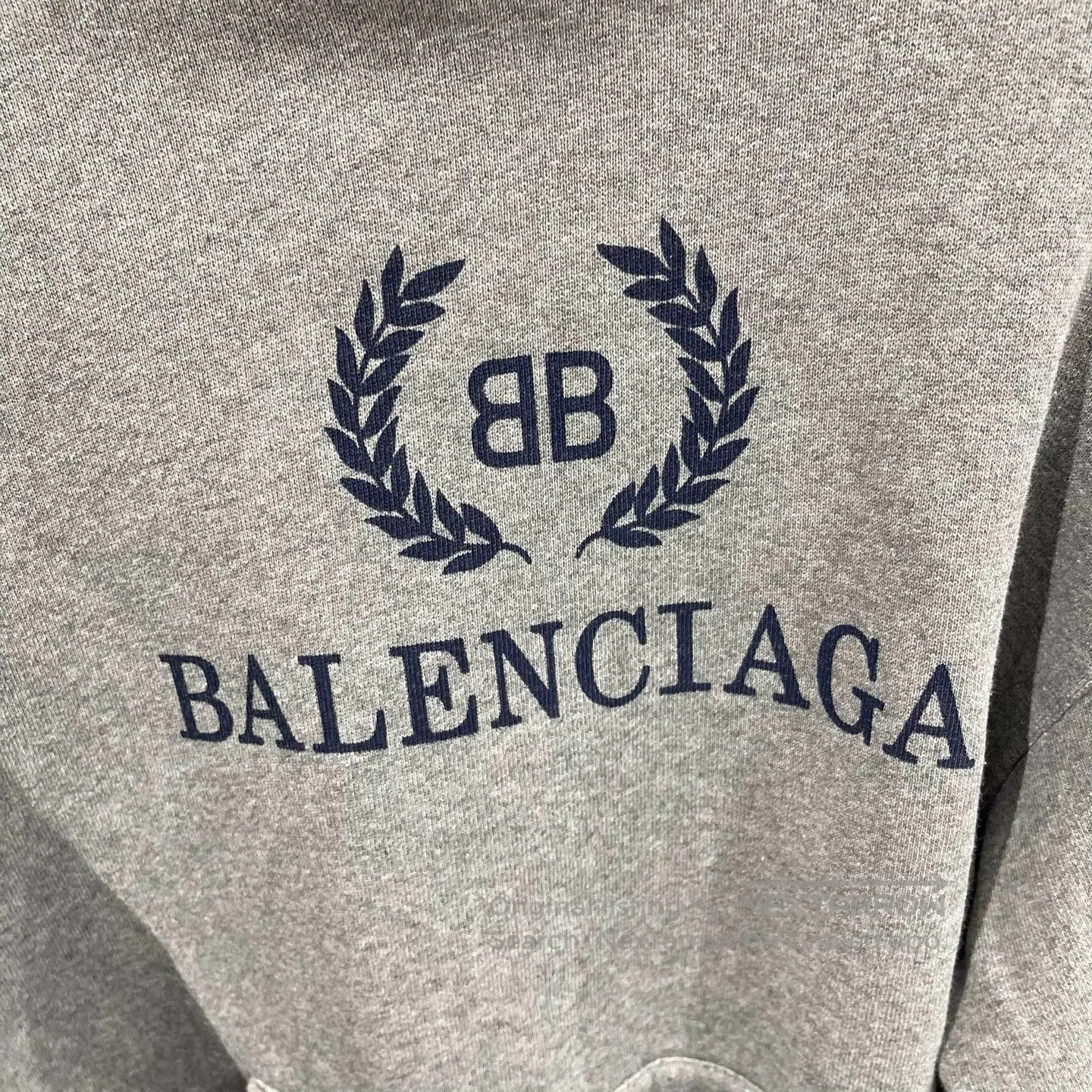 Balenciaga Gray Oversized Hoodie with Logo Print. Size US S / EU 44-46 / 1 - 4 Thumbnail