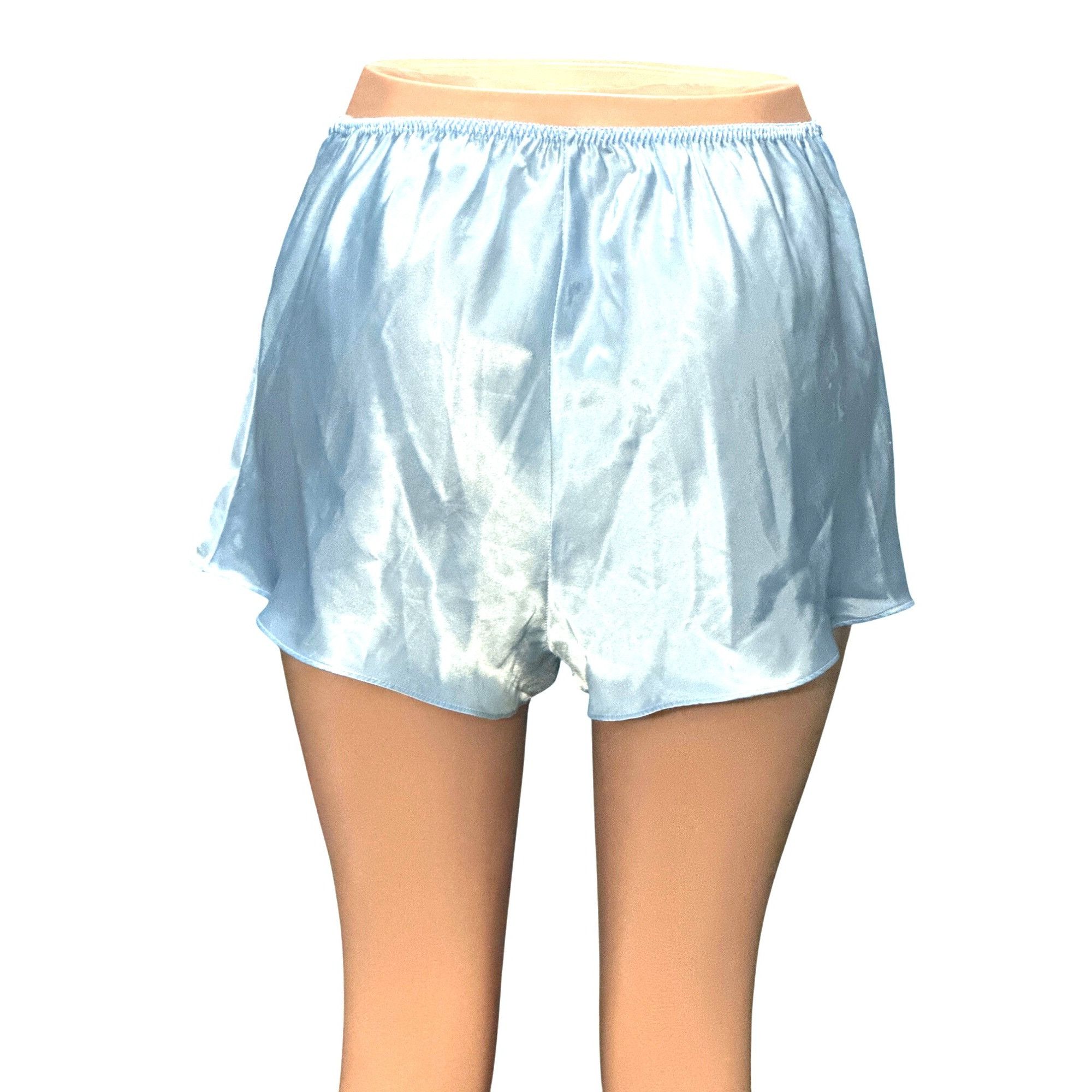 Other CCC Vintage Light Blue Satin Elastic Band Sleep Shorts Size Size 26" / US 2 / IT 38 - 3 Thumbnail