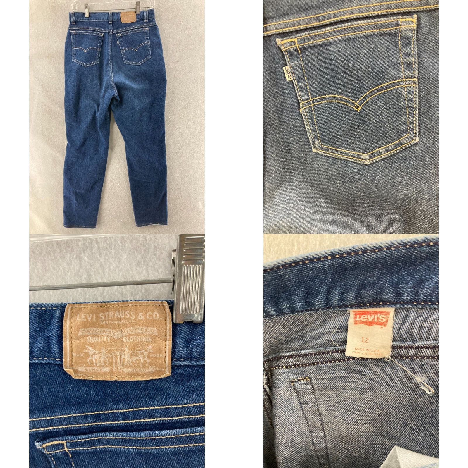 Levi's VINTAGE Levi's Mom Jeans Womens 12 Loose Straight Leg Blue Denim Made in USA Size 34" / US 12 / IT 48 - 8 Thumbnail