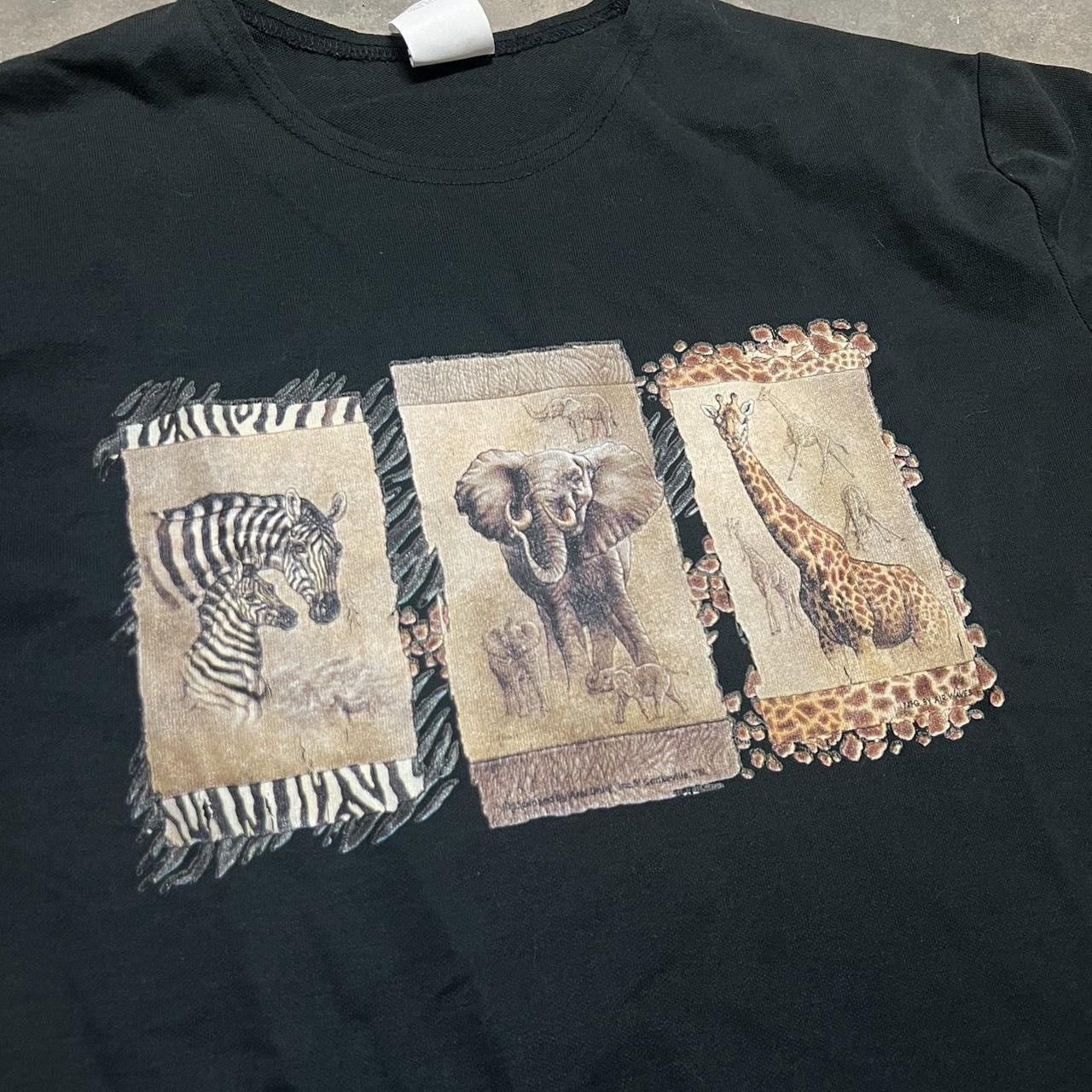 Other Vintage Zebra Elephant Giraffe Animal Shirt 90s Size S / US 4 / IT 40 - 2 Thumbnail