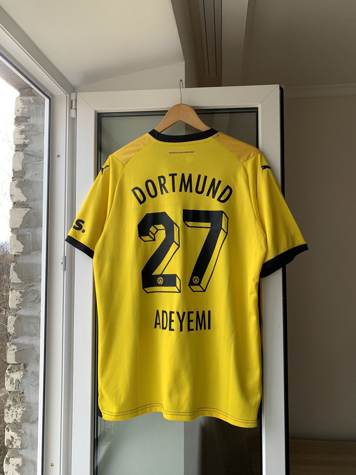 Puma × Vintage 🔥PUMA DORUSSIA DORTMUND 2023 2024 ADEYEMI #27 SOCCER JERSEY Size US XXL / EU 58 / 5 - 1 Thumbnail