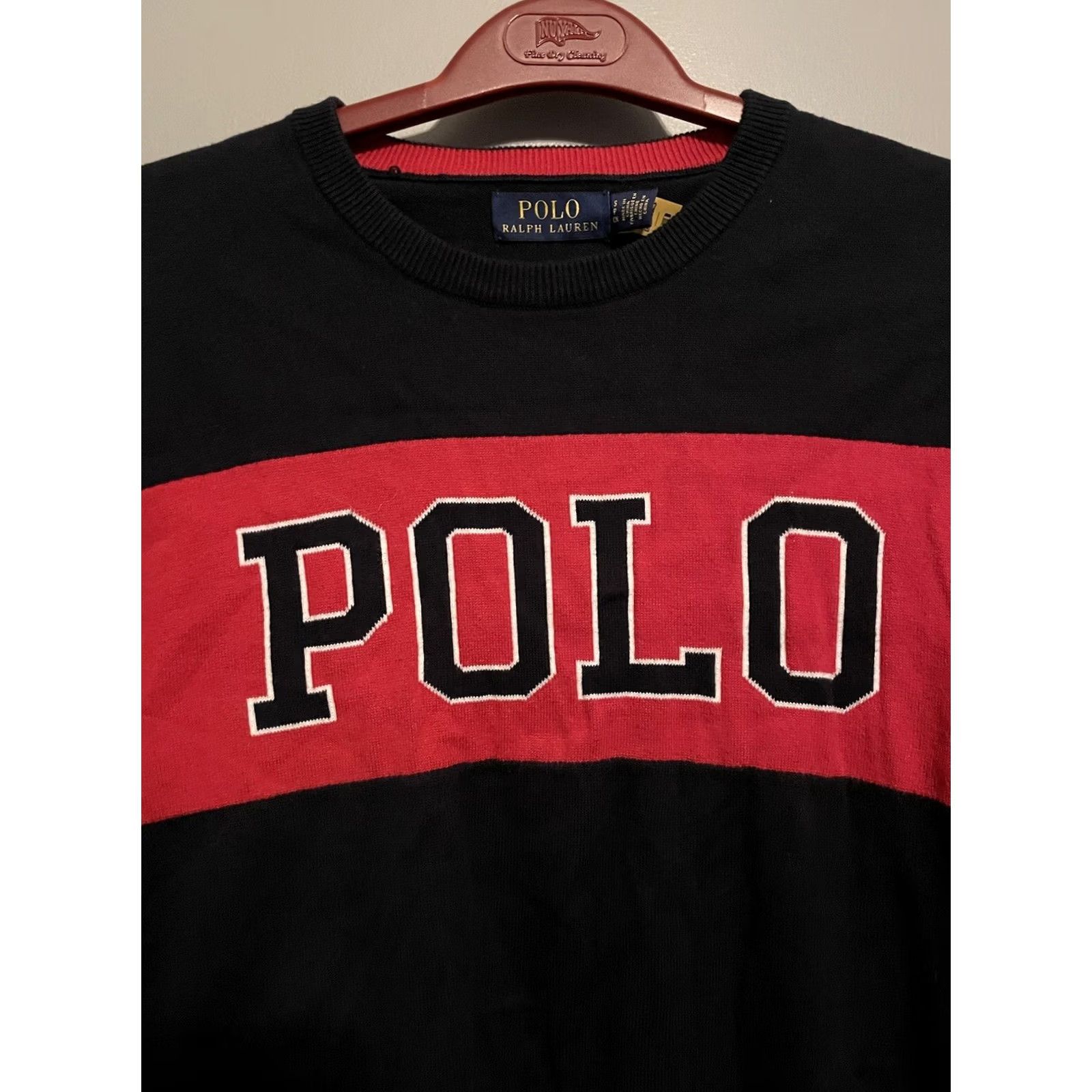Ralph Lauren Ralph Lauren Polo Men Sweater Pullover Navy Red Size S Knit Round Neck Long Sleeve Striped Classic All Seasons Size US S / EU 44-46 / 1 - 2 Thumbnail