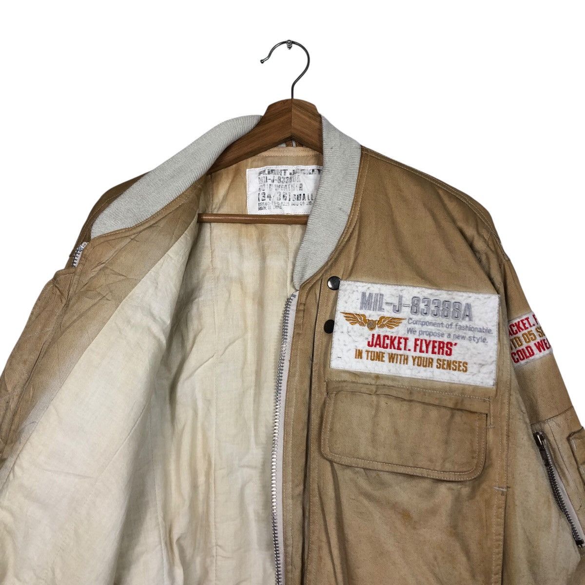 Japanese Brand 📌Vintage Flight Bomber Jacket Parachute Military Us Army Size US S / EU 44-46 / 1 - 13 Thumbnail