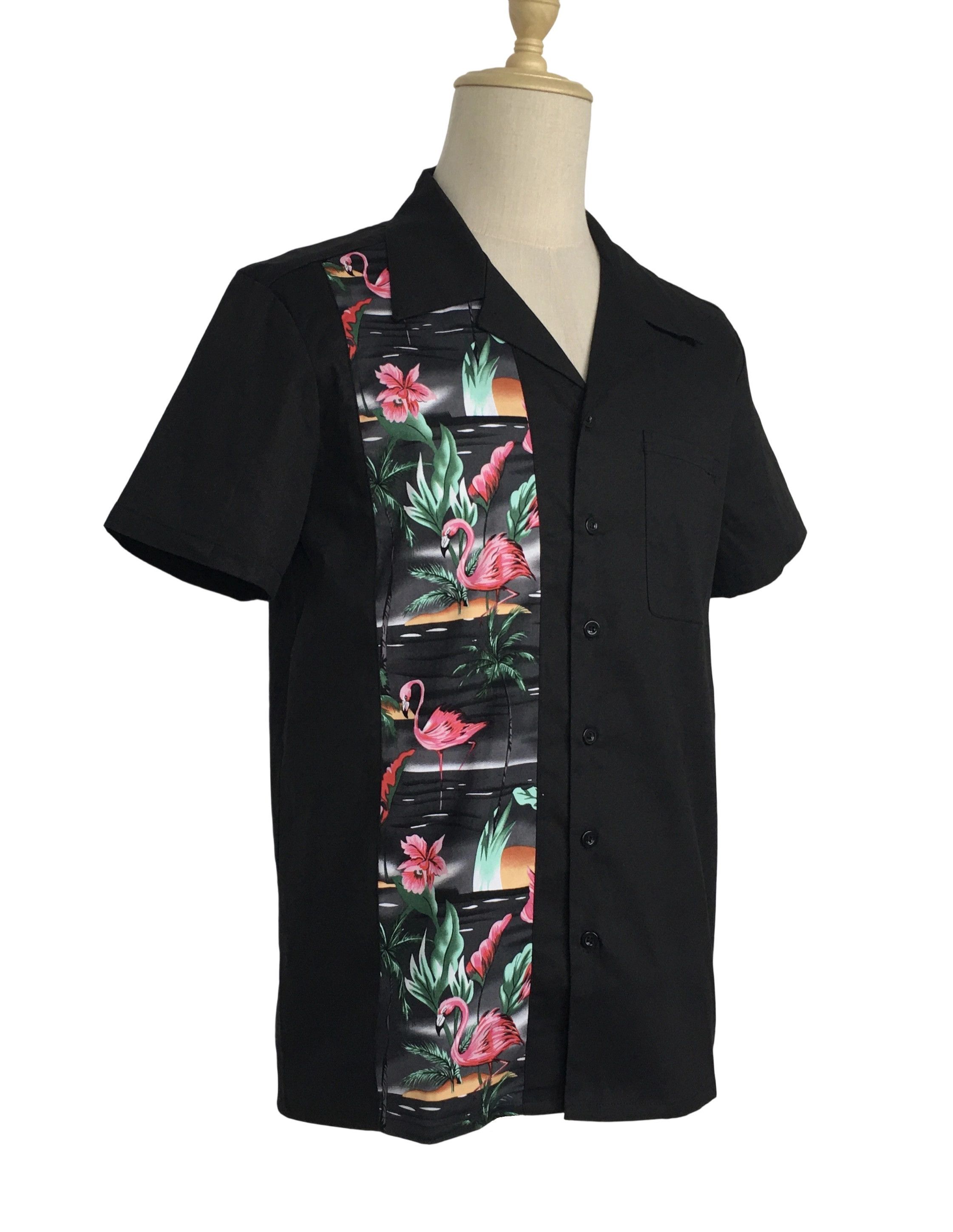 Other Black Casual Bowling Shirts Flamingo Panel Vintage Style Size US L / EU 52-54 / 3 - 2 Thumbnail