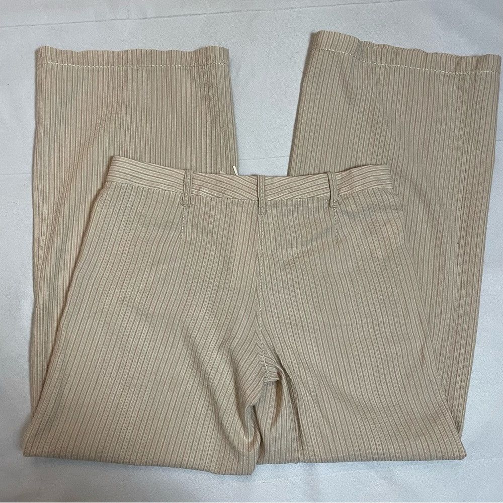 Other Max Studio Wide Leg Cotton Linen Blend Beige Pants Size L Size 34" / US 12 / IT 48 - 3 Thumbnail