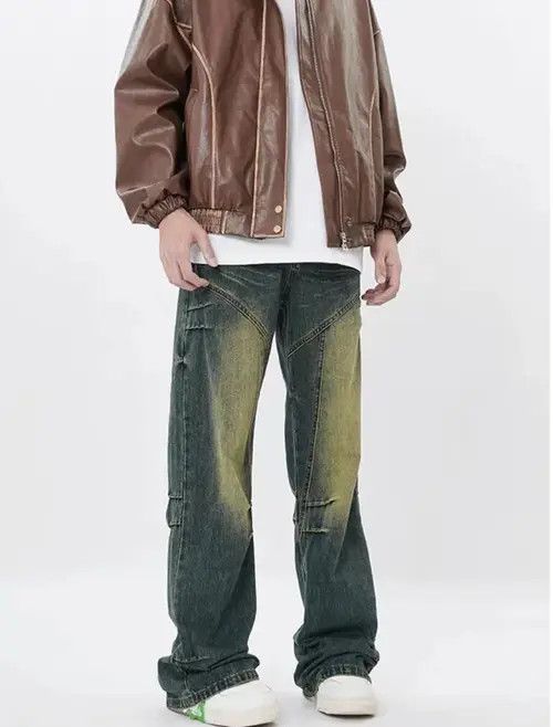 VIBE Vintage washed pleated deconstructed jeans Size US 32 / EU 48 - 5 Thumbnail