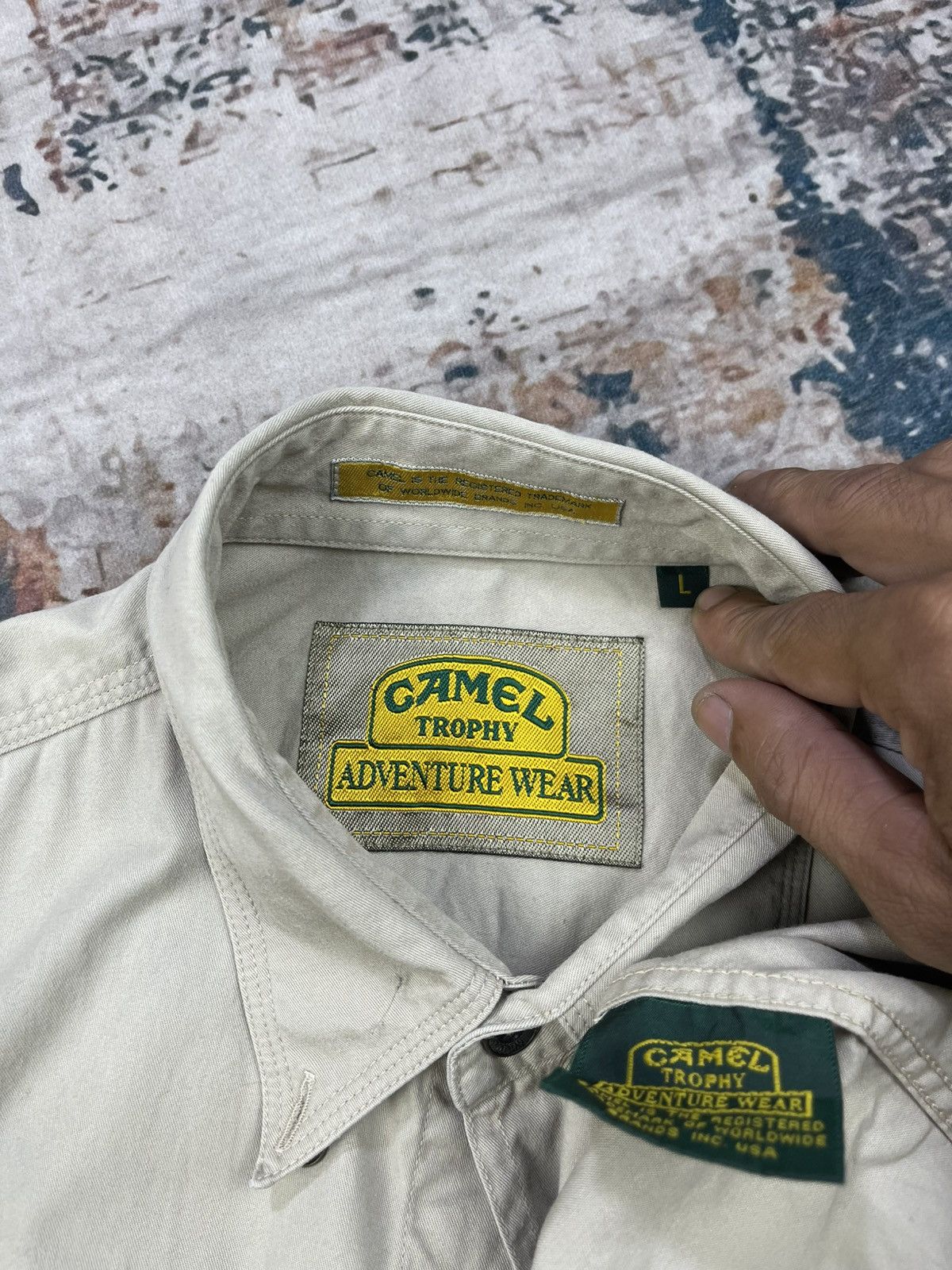 Camel Vtg 90s Camel Trophy Button Down Safari Shirt Size US L / EU 52-54 / 3 - 13 Thumbnail