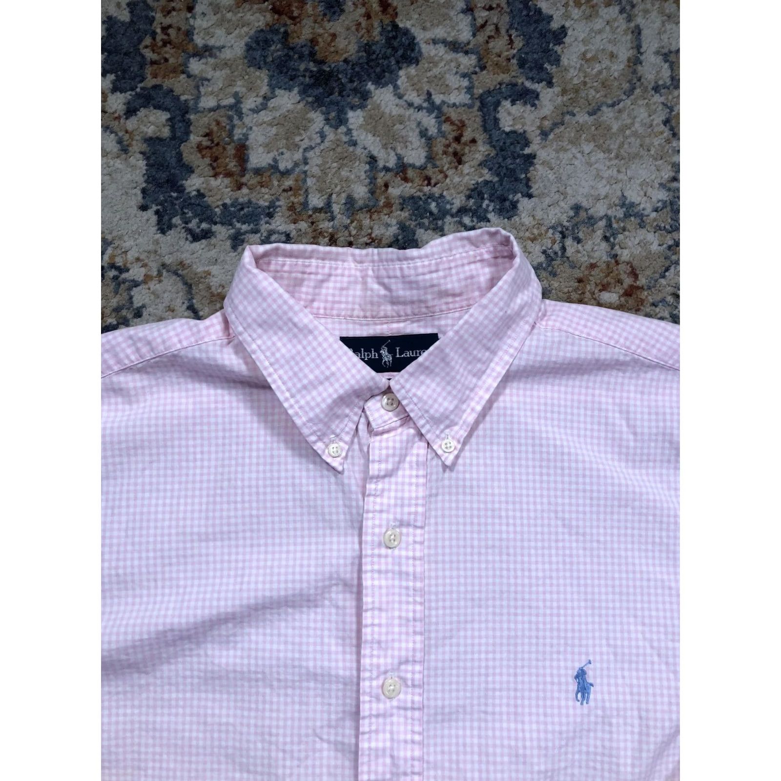 Ralph Lauren Ralph Lauren Shirt Mens 2XL Pink Check Button-Down Long Sleeve Pony Logo Casual Size US XXL / EU 58 / 5 - 2 Thumbnail