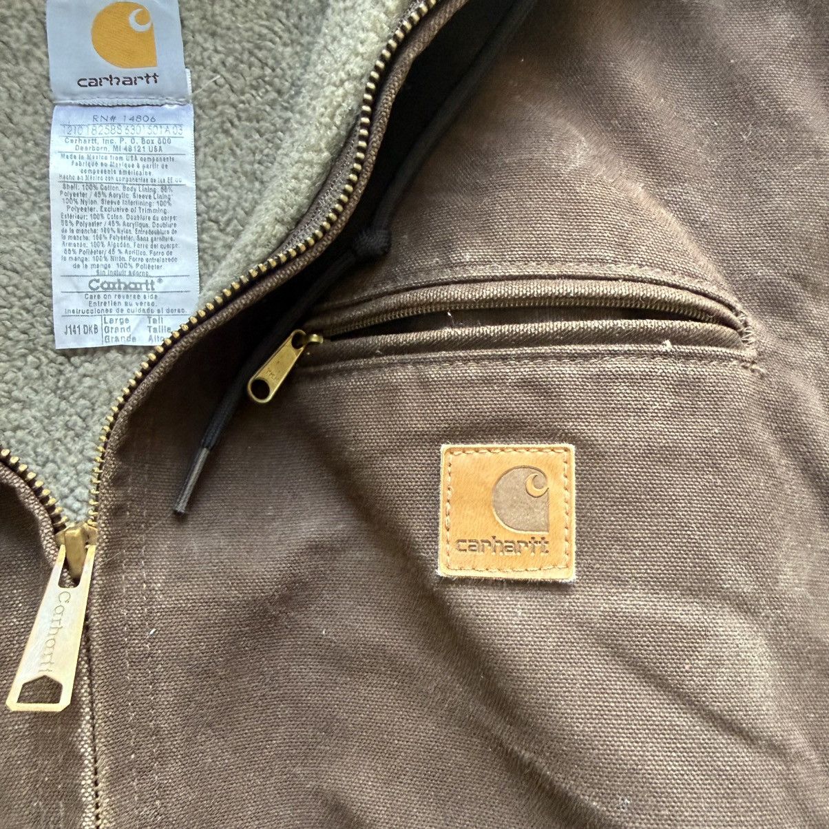 Carhartt Final Drop - Carhartt Hooded Jacket - Brown w/ Sherpa Lining Size US L / EU 52-54 / 3 - 3 Thumbnail