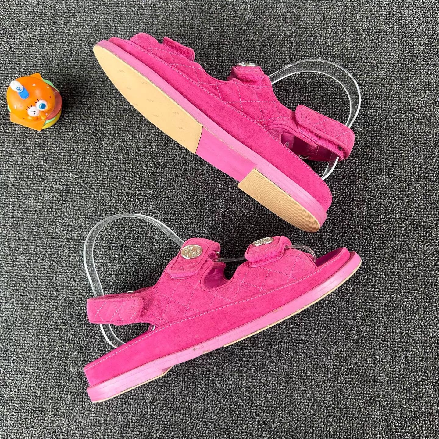 Chanel Chanel Women's Pink CC Logo Sandals Size 38 Size US 7.5 / IT 37.5 - 4 Thumbnail