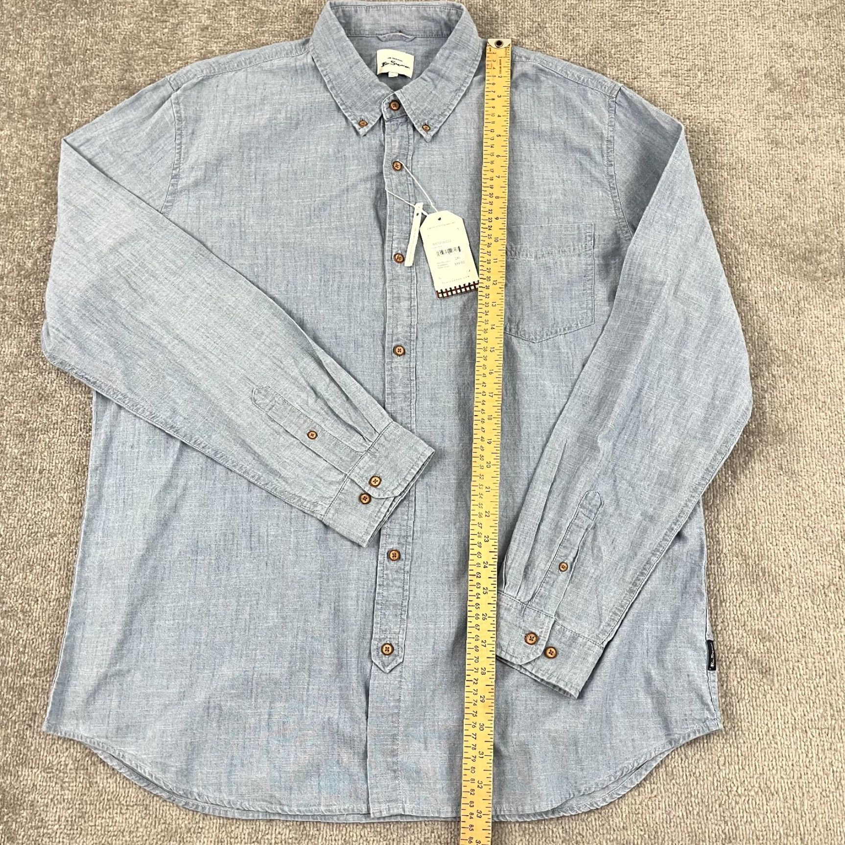 Ben Sherman VINTAGE Ben Sherman Shirt Mens 2XL Adult Blue Chambray Button-Down Casual Preppy Size US XXL / EU 58 / 5 - 5 Thumbnail