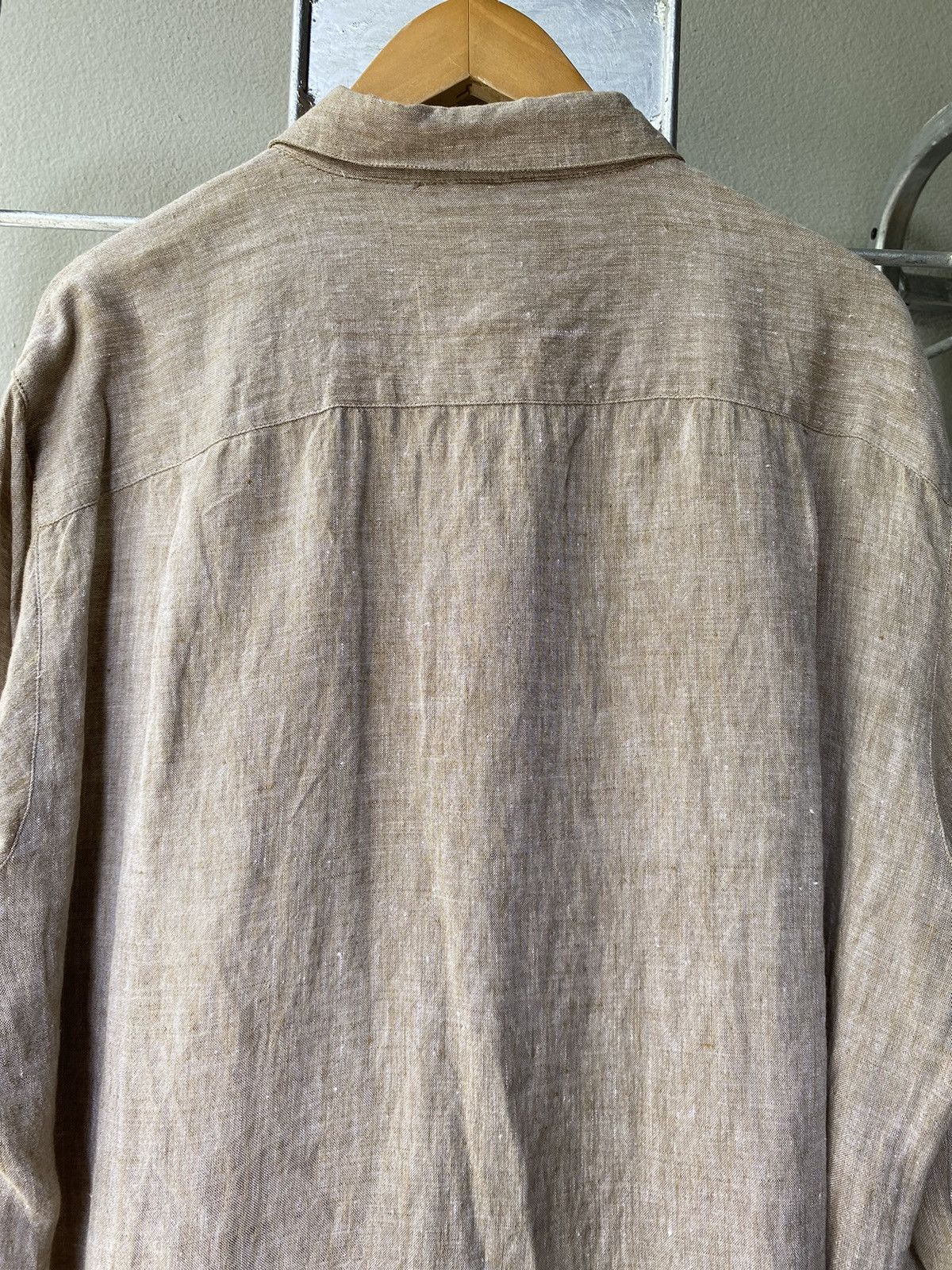Weekend Max Mara MaxMara WEEKEND Beige Linen Button-Up Shirt Size ONE SIZE - 5 Thumbnail
