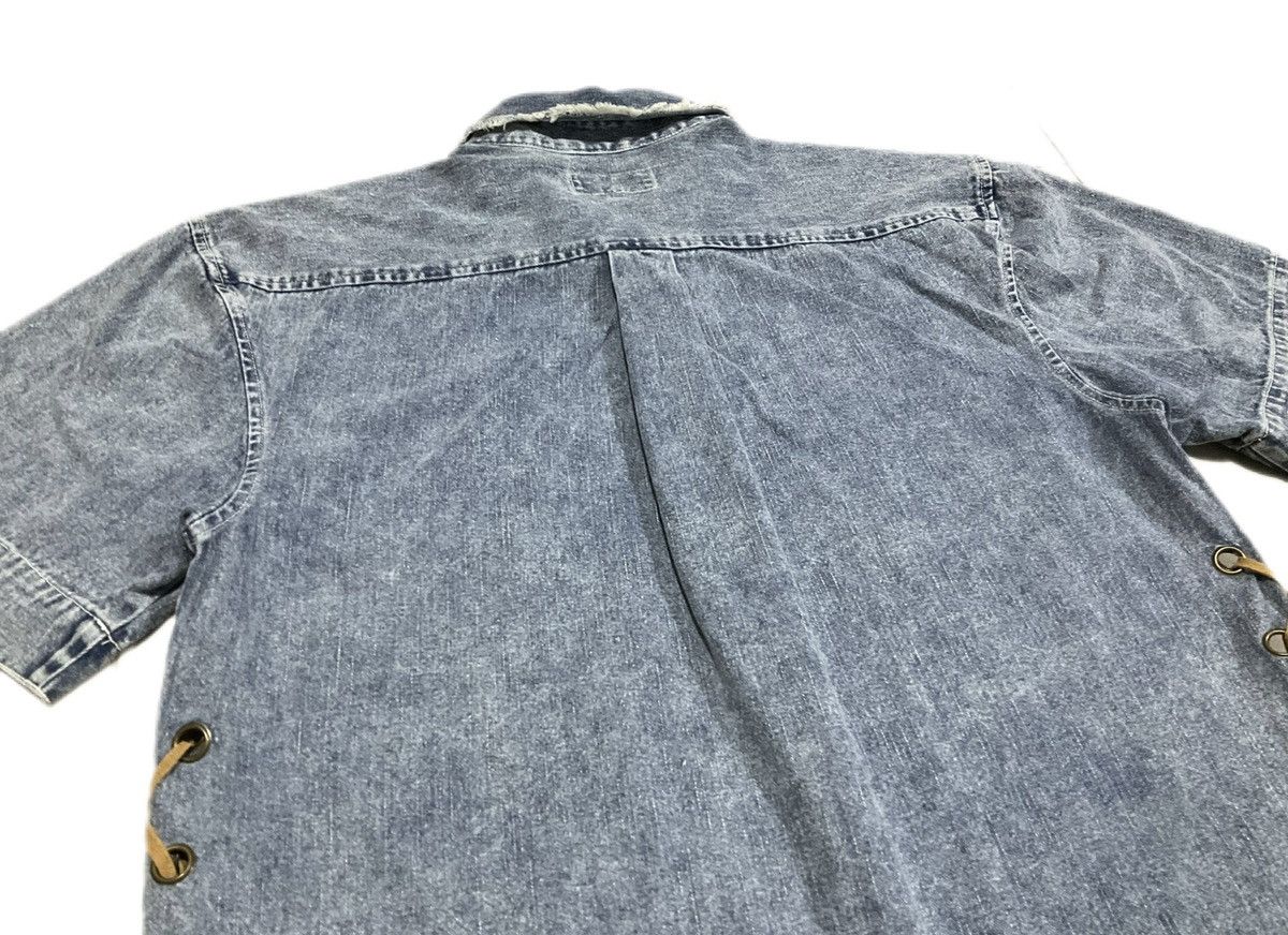 Hysteric Glamour × If Six Was Nine × Le Grande Bleu (L.G.B.) 🔥Sick Y2K Japanese Denim Frayed Bondage Shirt Lgb Style Size US L / EU 52-54 / 3 - 5 Thumbnail