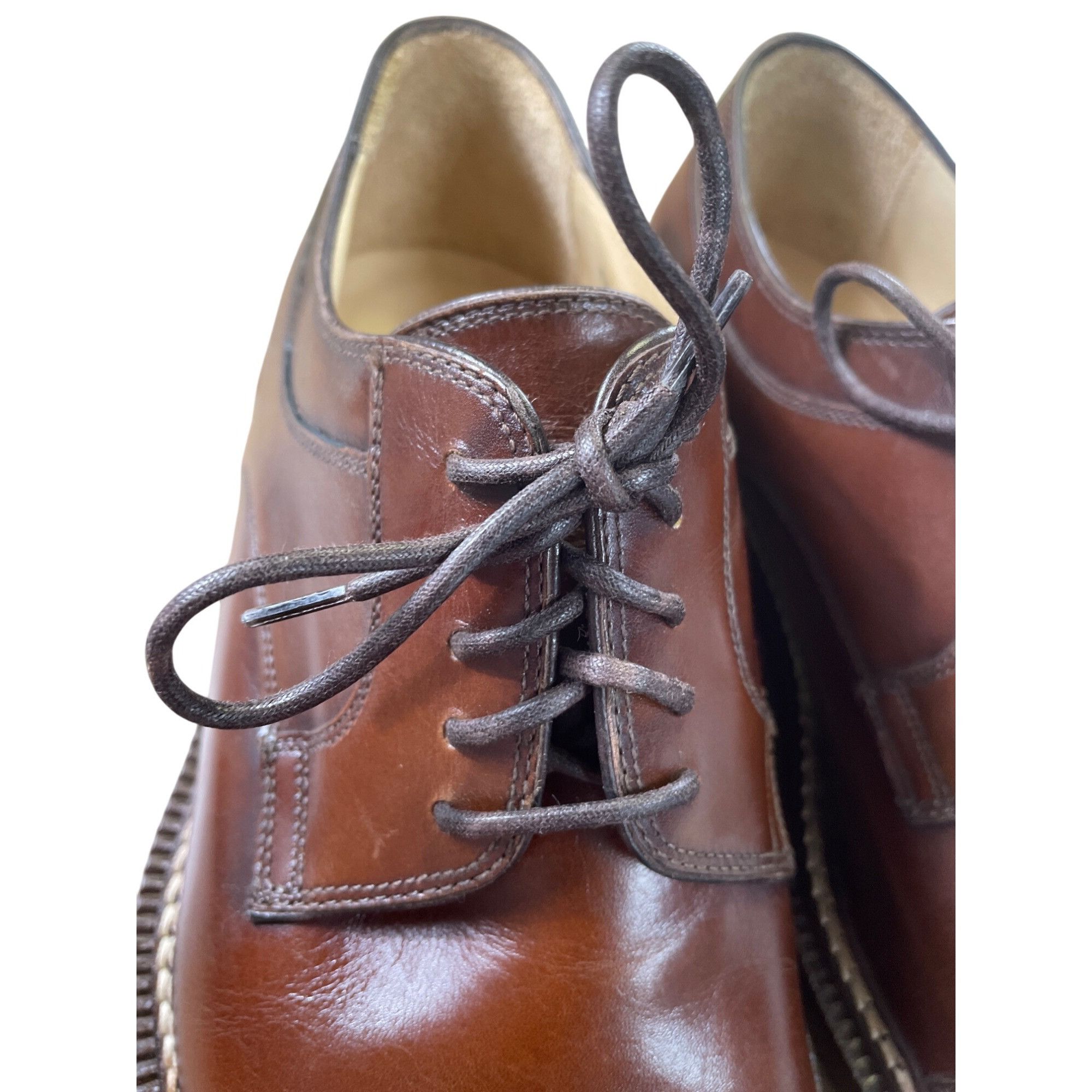 Designer Vito Rufolo Mens Brown Leather Oxford Dress Shoes Size 11D S Size US 11 / EU 44 - 15 Thumbnail