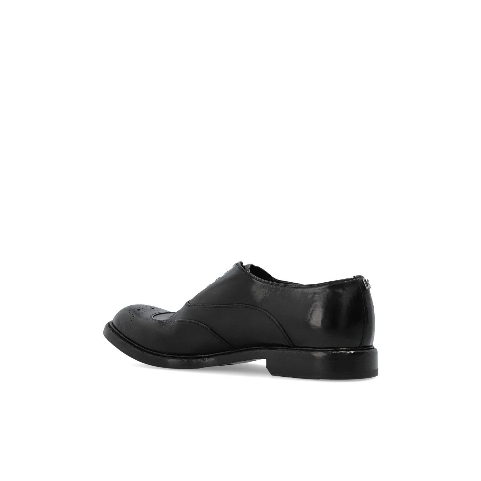DOLCE&GABBANA Vintage Black Leather Elegant Shoes New & Auth