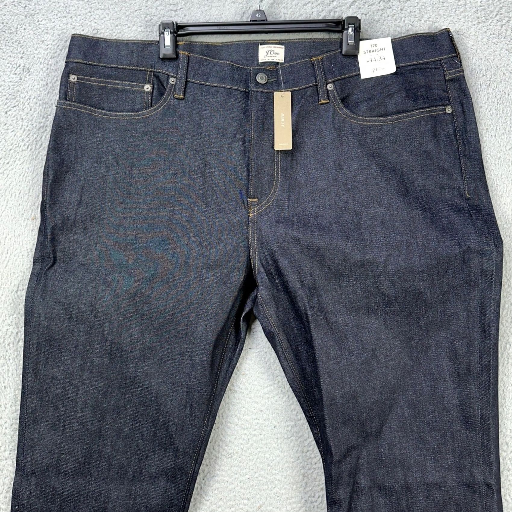 J.Crew J. Crew 770 Jeans Mens Straight Leg 44X34 Dark Blue Kurabo Premium Japanese Denim Size US 44 / EU 60 - 3 Thumbnail