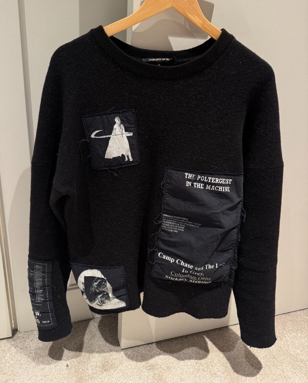 トップス Archive RAF SIMONS Patch Knit Sweater Raf Simons Patch Sweater | Grailed