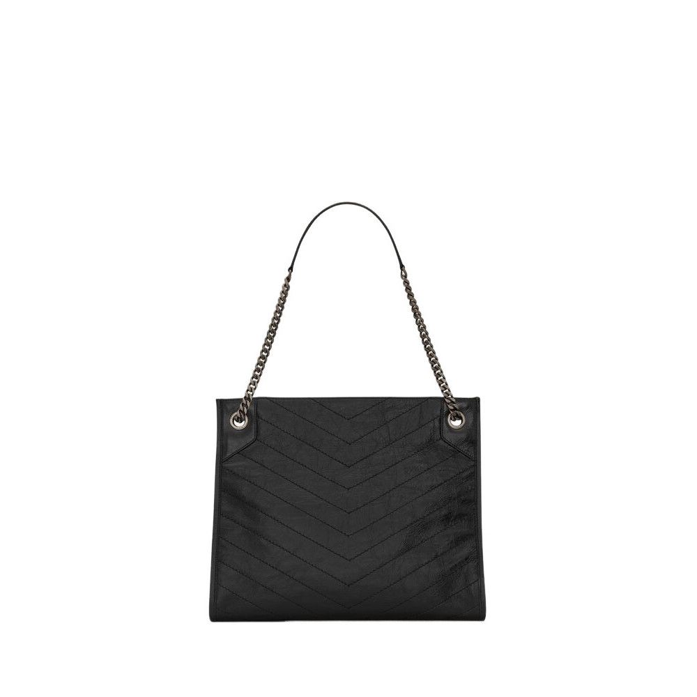 Saint Laurent Paris SAINT LAURENT Niki Shopping $2450 Black Leather Tote Bag New Size ONE SIZE - 2 Thumbnail