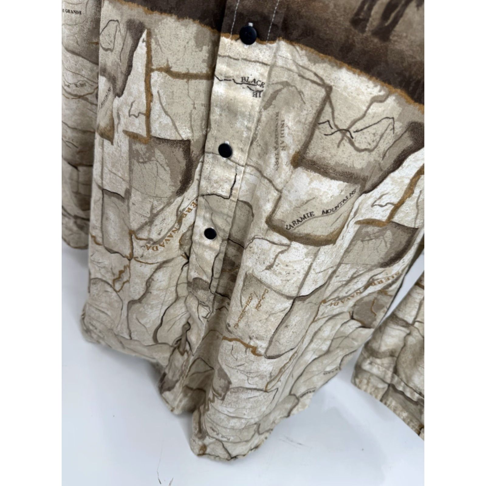 Roper WESTERN PLAINS TRADING Vintage ROPER COWBOY Yellowstone Western XL Shirt Mens Button-Up Long Sleeve Light Brown 90s Theme Size US XL / EU 56 / 4 - 4 Thumbnail