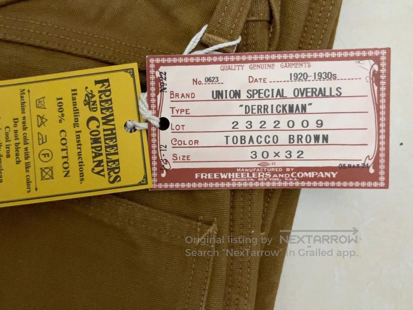 Freewheelers FREEWHEELERS UNION SPECIAL DERRICKMAN Work Pants. Size US 30 / EU 46 - 2 Thumbnail