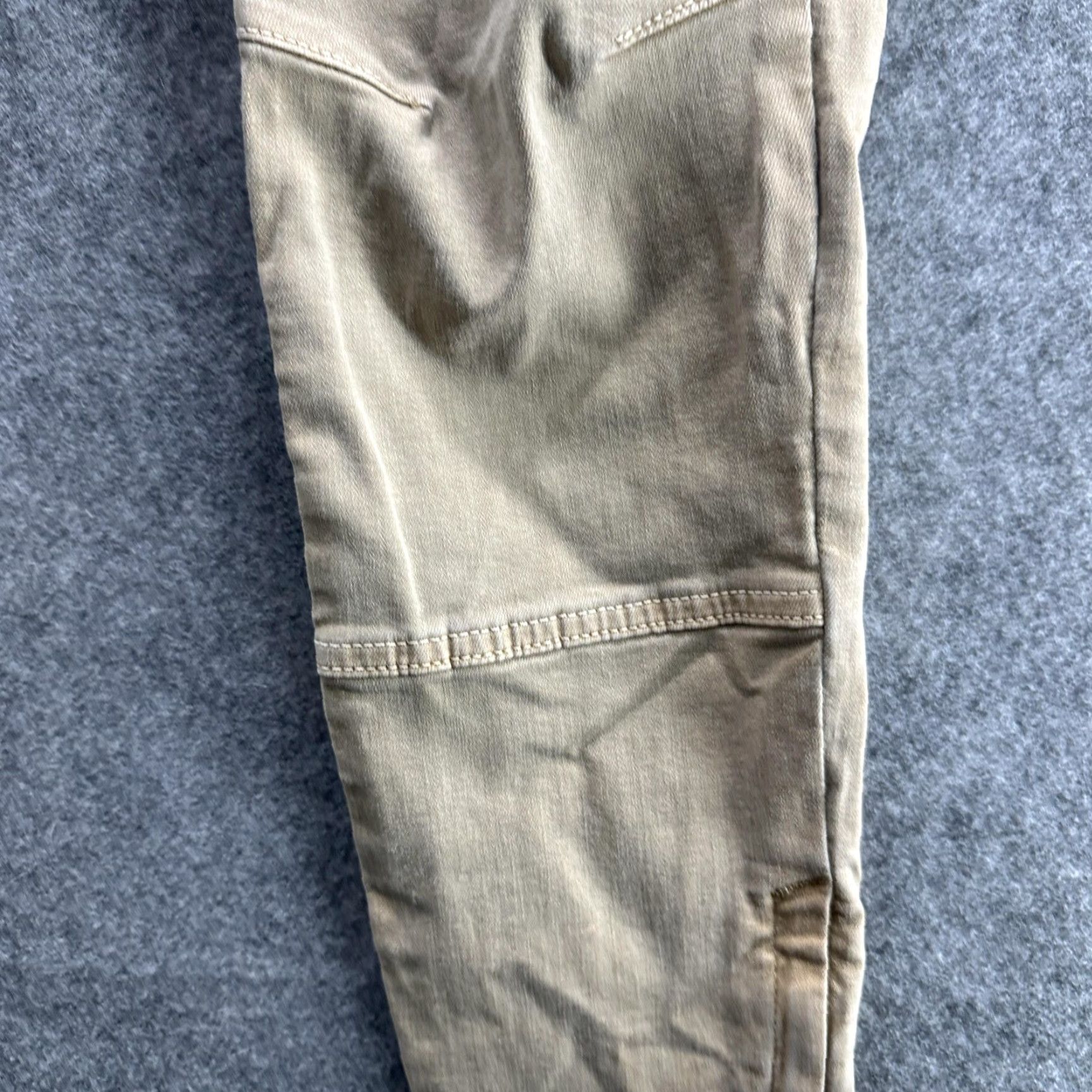 Allsaints AllSaints Duran Skinny Cargo Pants Womens 27 Beige Khaki Stretch Utility Pockets Zip Button Twill Cotton Polyester Spandex Casual Size 27" / US 4 / IT 40 - 7 Thumbnail