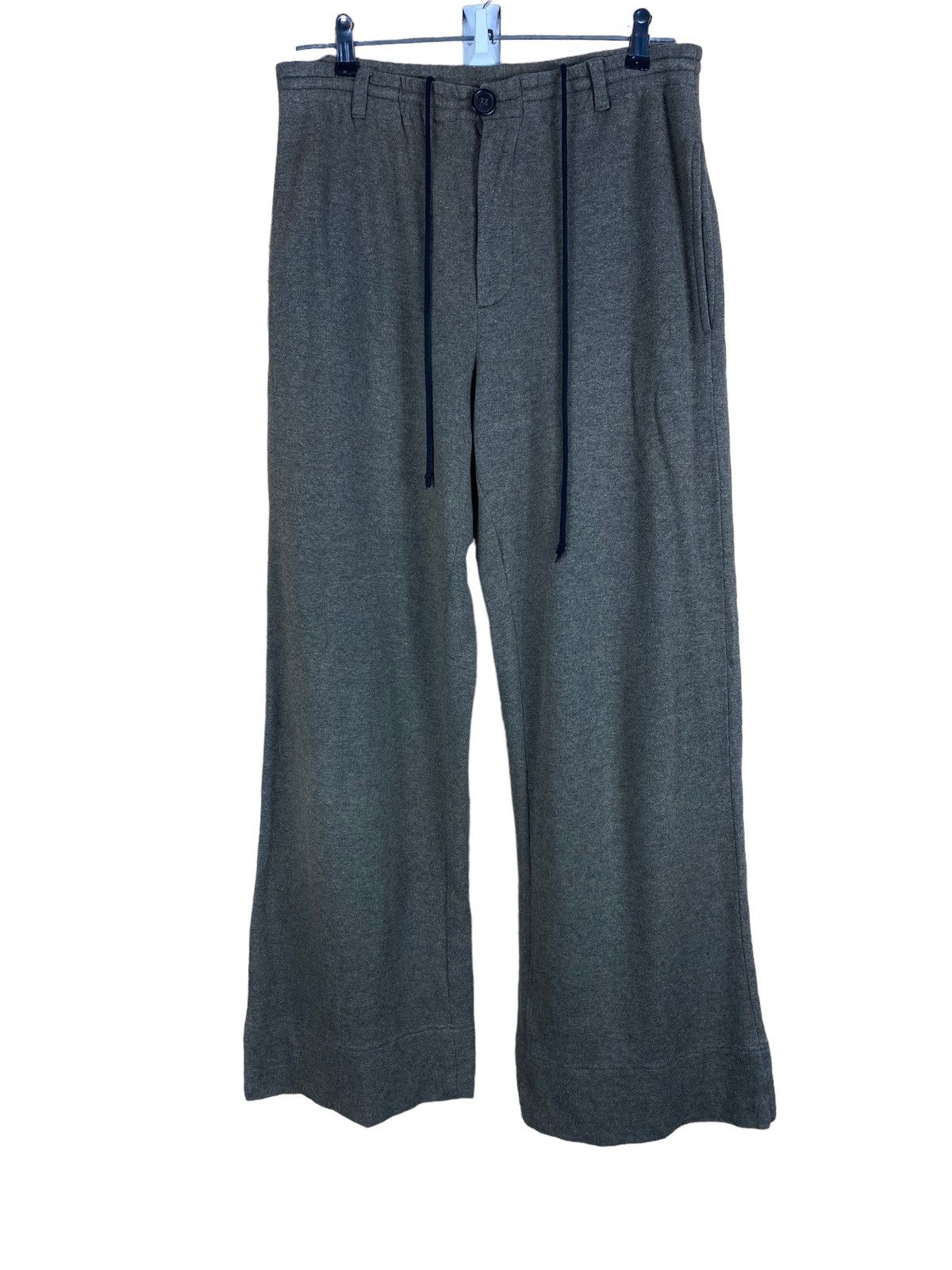 image of Vintage Ann Demeulemeester Fleece Wool / Cotton Pants in Army Green, Men's (Size 33)
