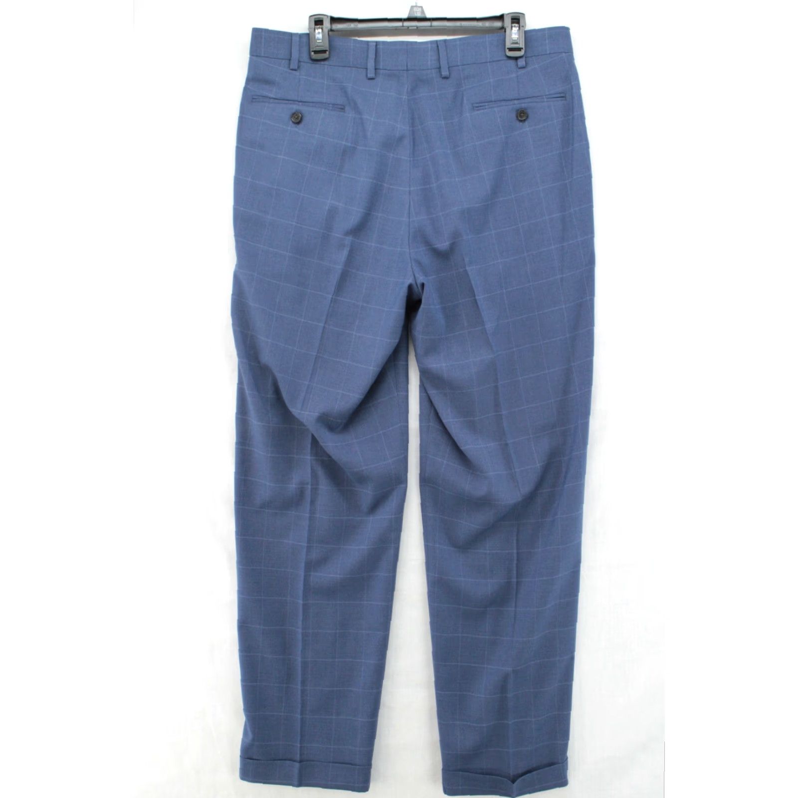 Polo Ralph Lauren Polo Ralph Lauren Dress Pants Men 36x32 Blue Windowpane Plaid Slacks Modern Dress Pants Size US M / EU 48-50 / 2 - 5 Thumbnail