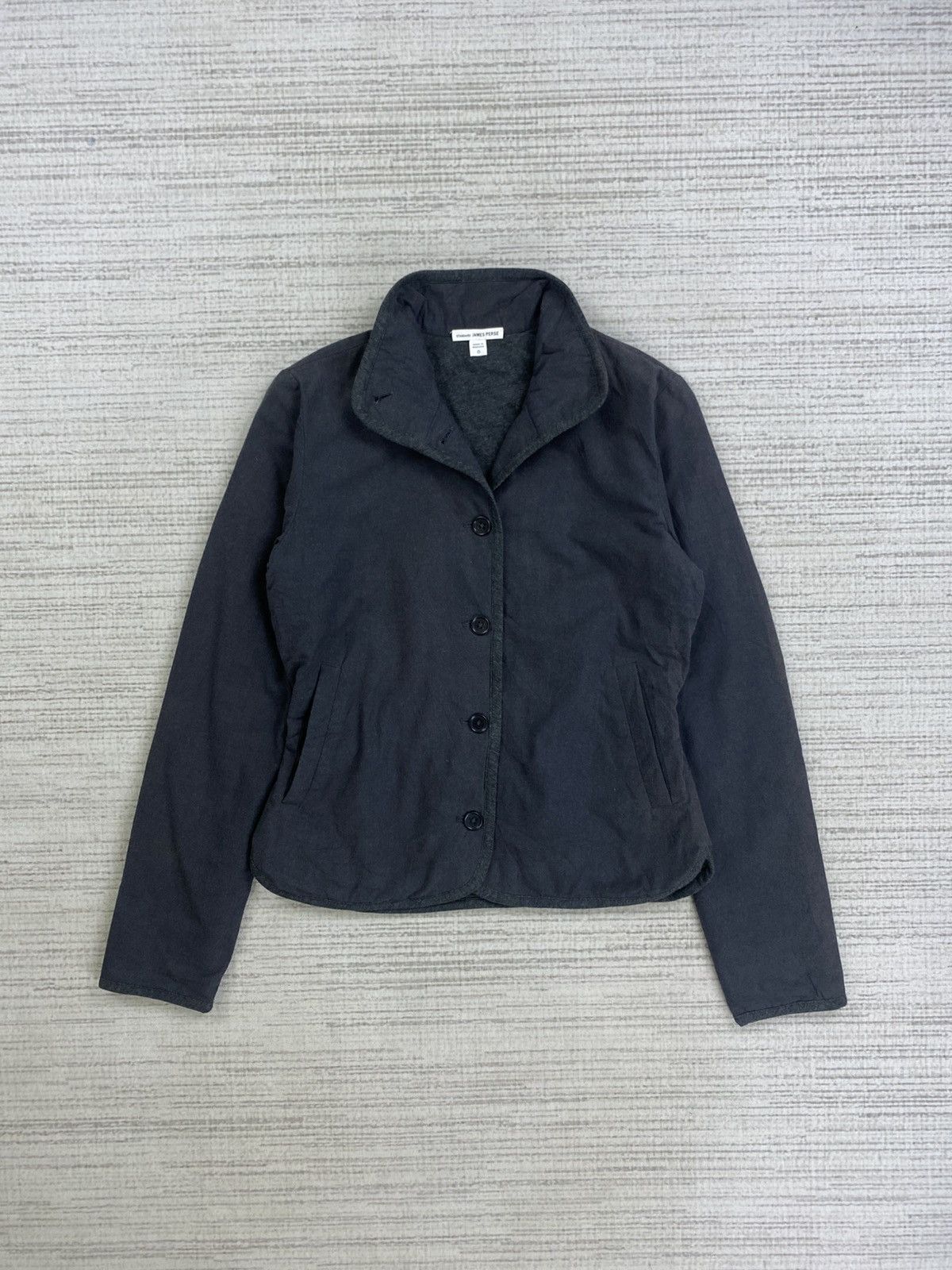 James Perse Vintage James Perse Black Funnel Neck Buttoned Jacket Size US S / EU 44-46 / 1 - 5 Thumbnail