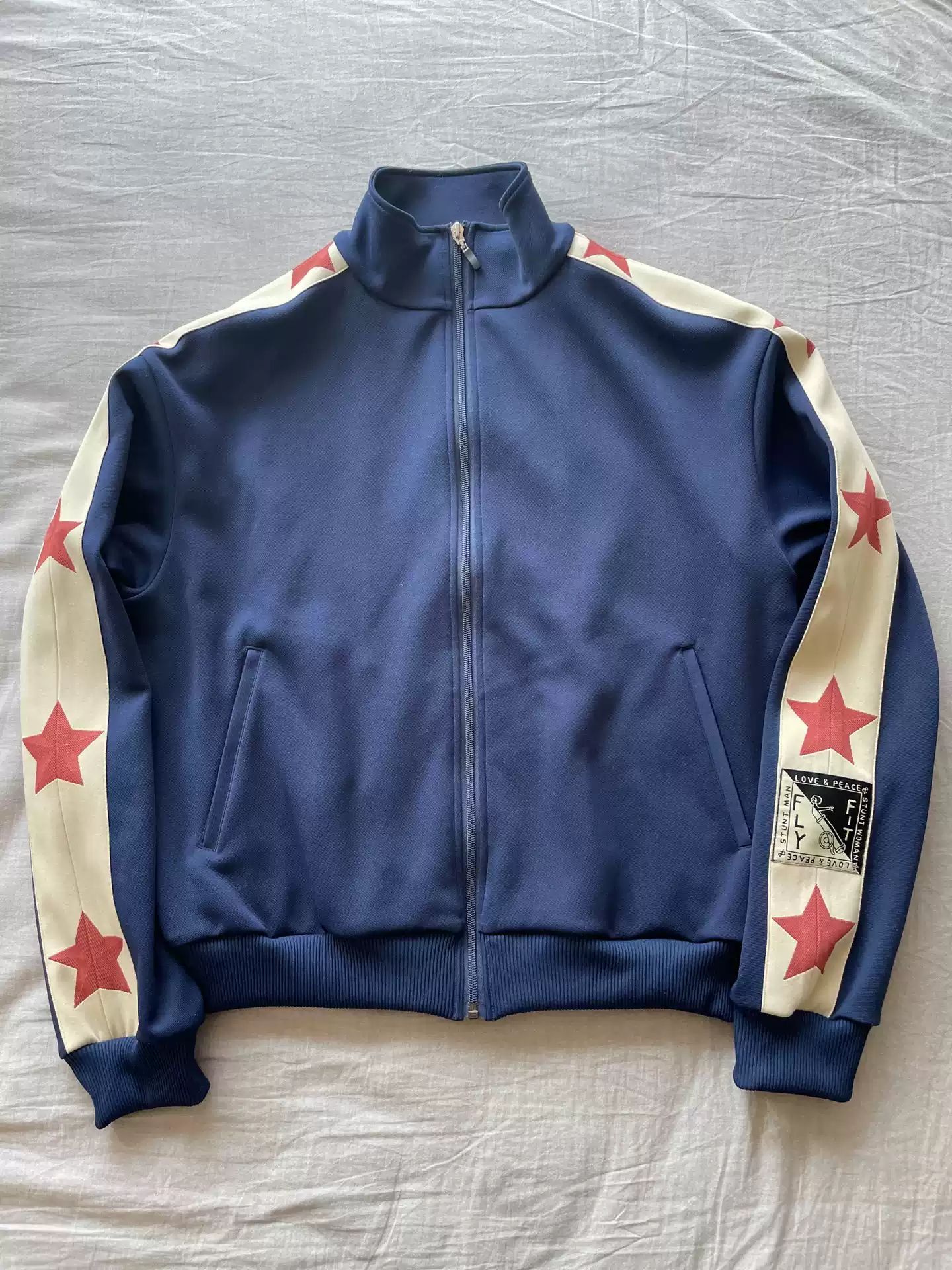 Pre-owned Kapital Limited Star Stripe Zipper Sports Jacket Jacket In Blue