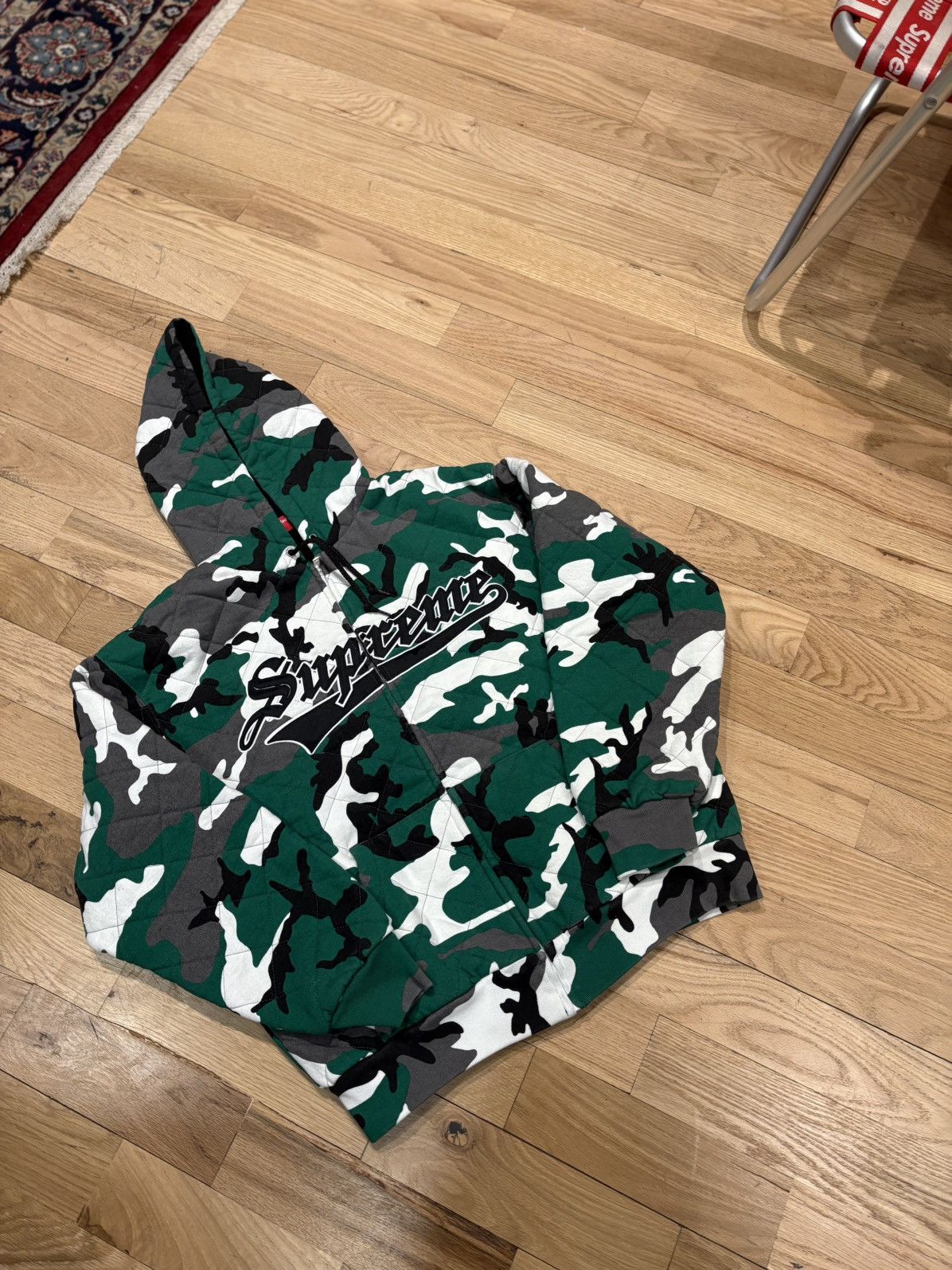 Supreme Supreme Green Camo Zip Hoodie DS Size Medium Size US M / EU 48-50 / 2 - 1 Thumbnail