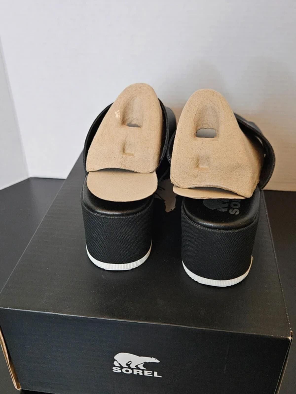 SOREL SOREL Women's Cameron Flatform Mule Sandals Black, Size 10 Size US 10 / IT 40 - 4 Thumbnail