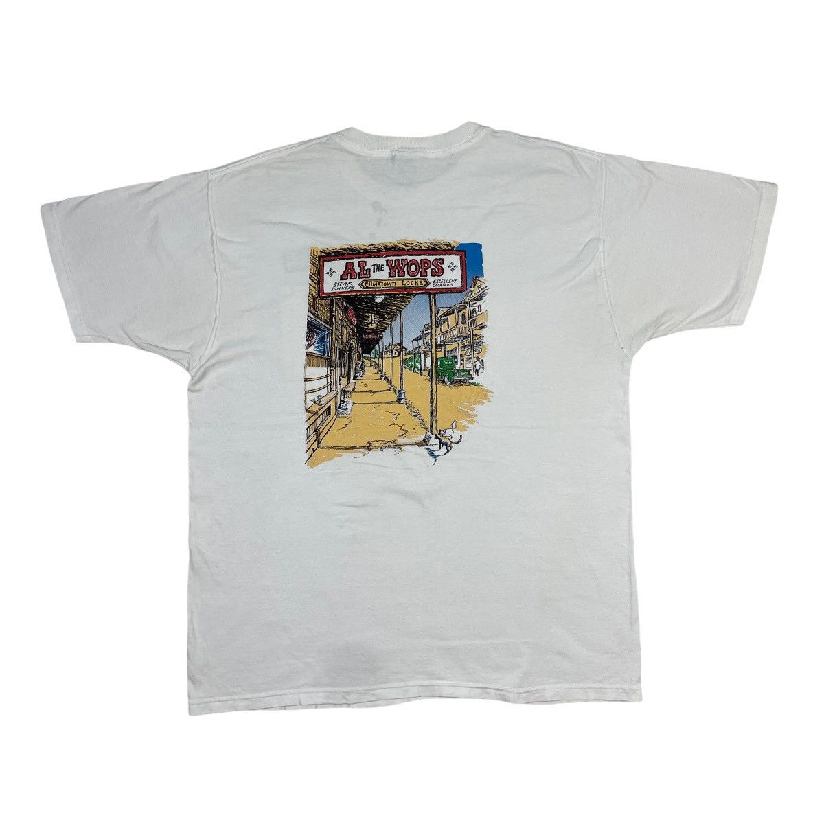 Fruit Of The Loom Vintage Al The Woops CA Restaurant Tee Size US XL / EU 56 / 4 - 7 Thumbnail