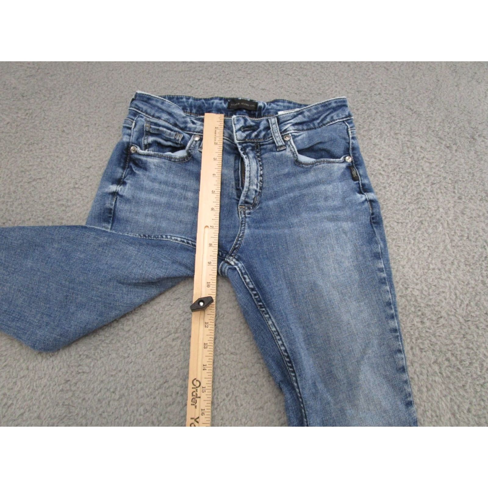 Silver Jeans Co. Silver Jeans Co Suki Skinny Stretch Jeans Women's 28/29 Raw Hem Size 28" / US 6 / IT 42 - 7 Thumbnail