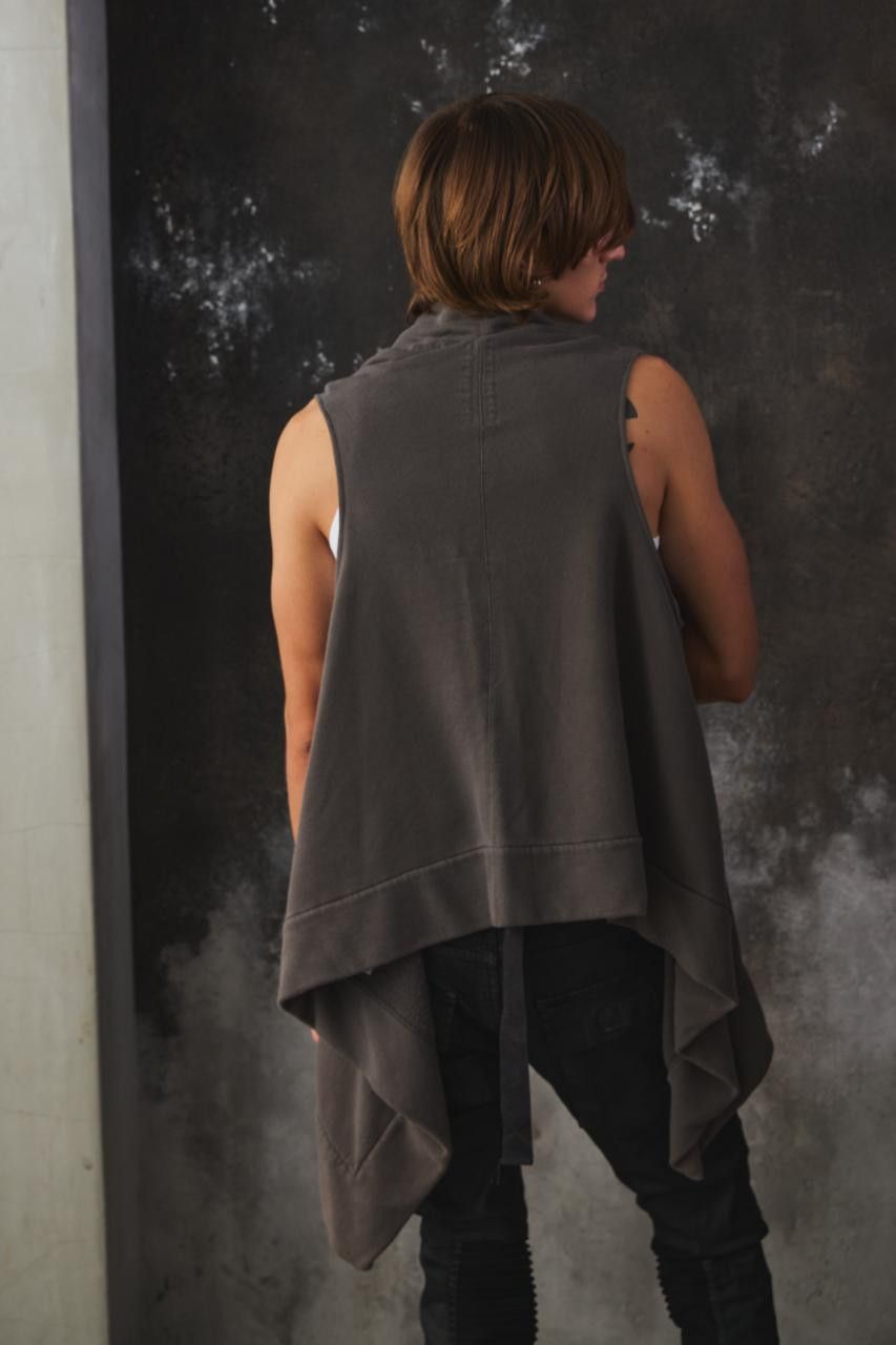 Rick Owens Drkshdw Rick Owens DRKSHDW Draped Sleeveless Cotton Vest Size US M / EU 48-50 / 2 - 7 Thumbnail