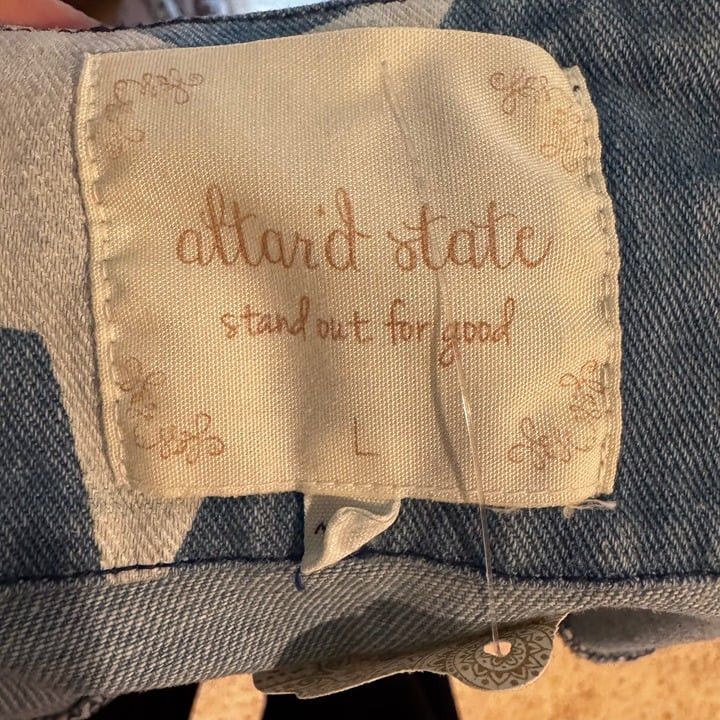 Other Altar'd State Women's Star Denim Jacket Blue Geometric Size Size L / US 10 / IT 46 - 7 Thumbnail