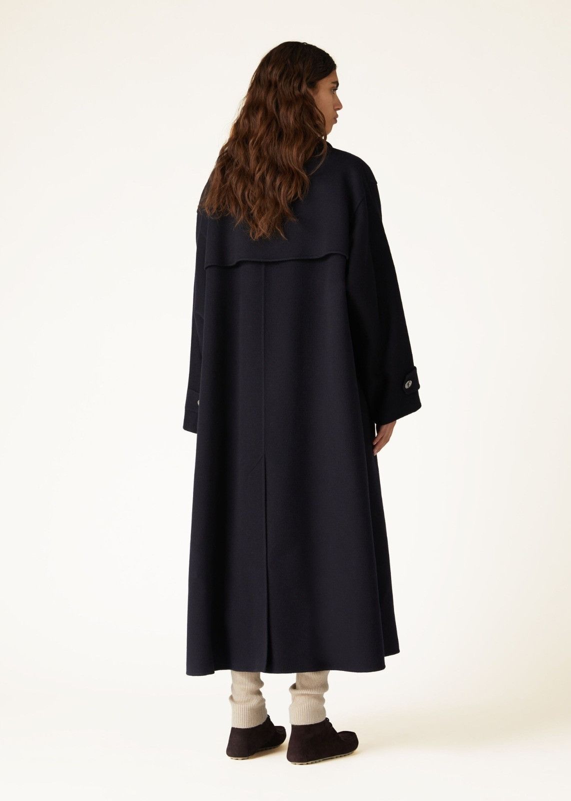 Loro Piana o1srvl11e1124 Cashmere Double Trench Coat in Navy Blue Size M / US 6-8 / IT 42-44 - 5 Thumbnail