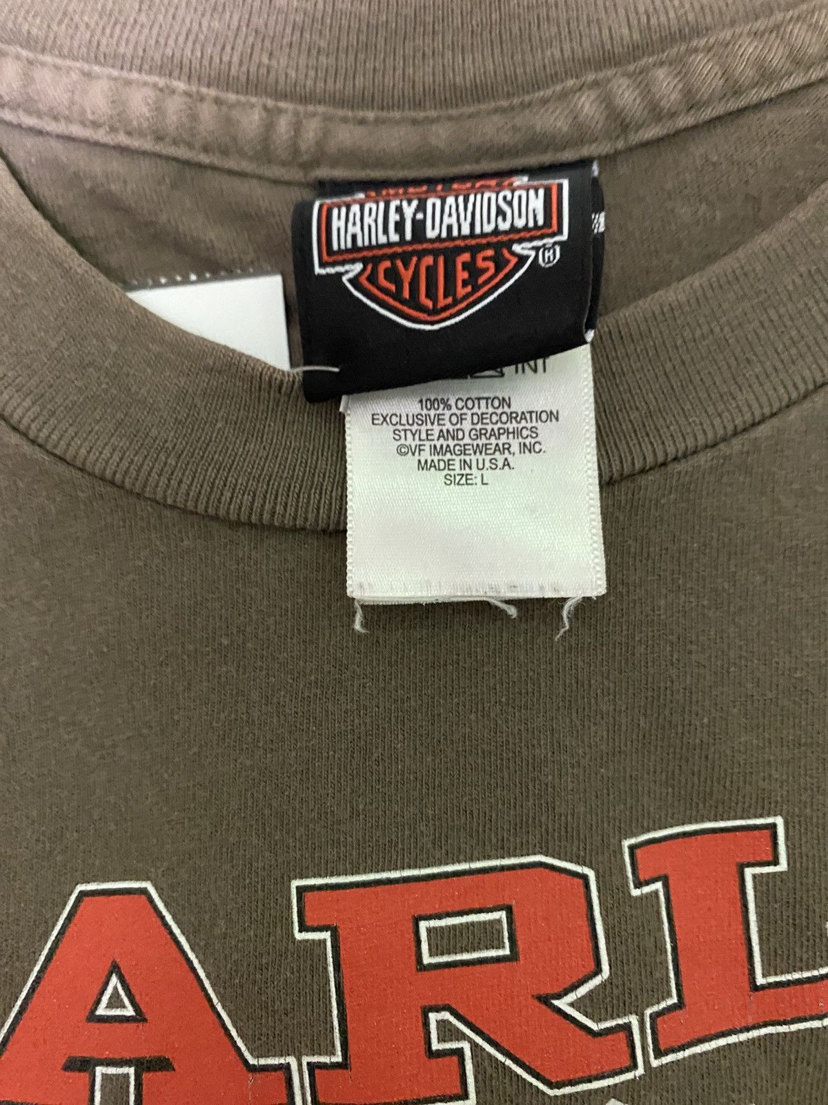 Harley Davidson Brown/tan Vintage Harley Davidson sleevless shirt Size US L / EU 52-54 / 3 - 3 Thumbnail