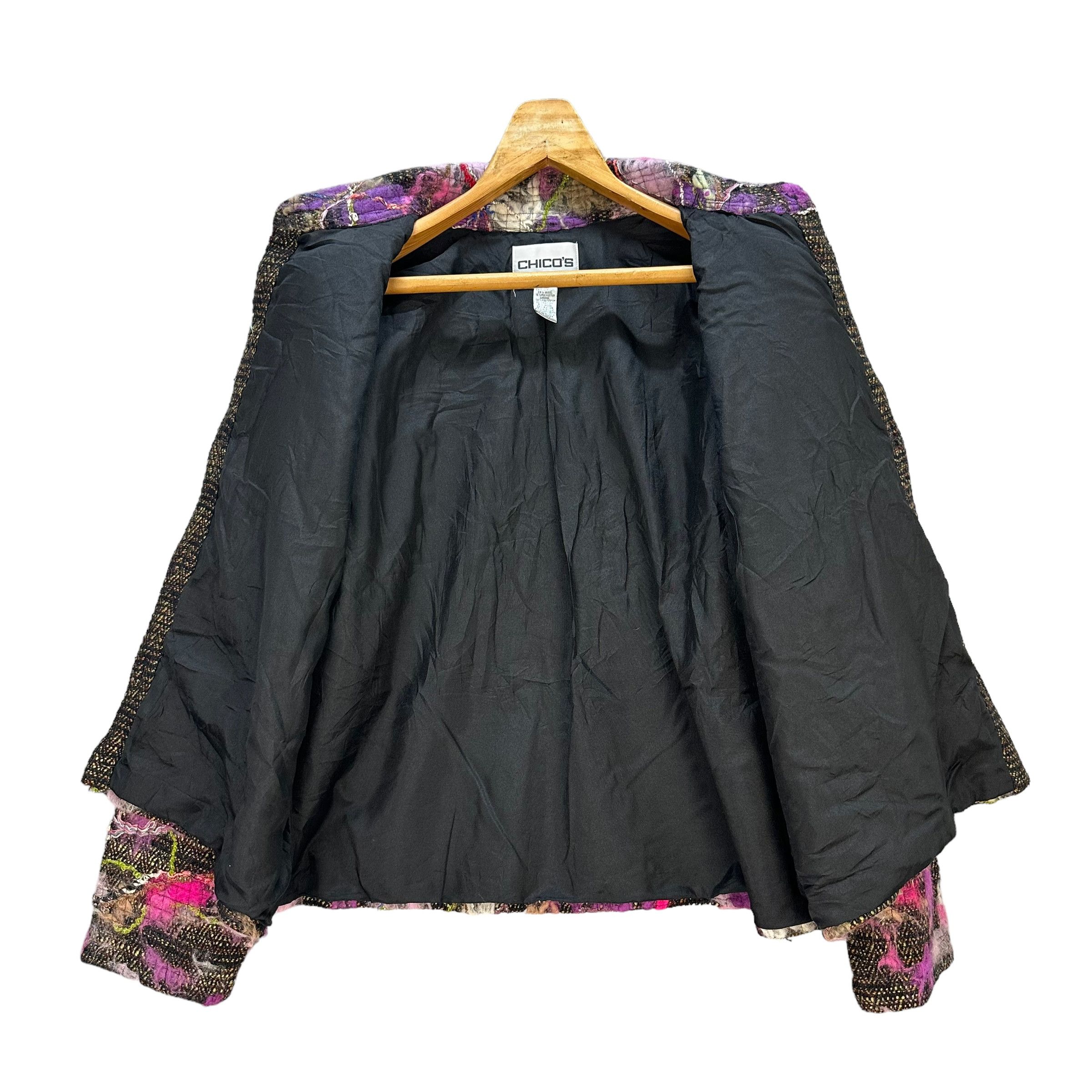 Chicos Chicos Nice Design Multi Color Artwork Jacket #A2-0049 Size L / US 10 / IT 46 - 6 Thumbnail